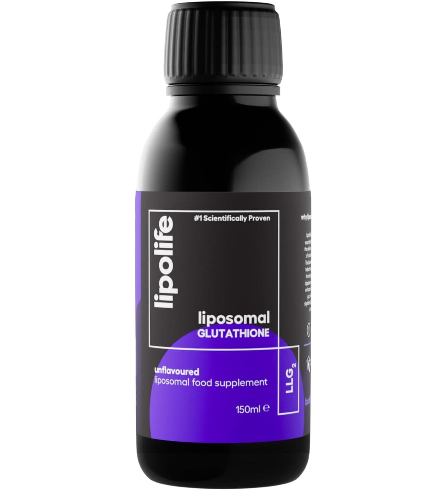 Lipolife LLG2 Liposomal Glutathione 150ml with Setria Glutathione - Advanced Nutrient Delivery - Buy Online on GoSupps.com