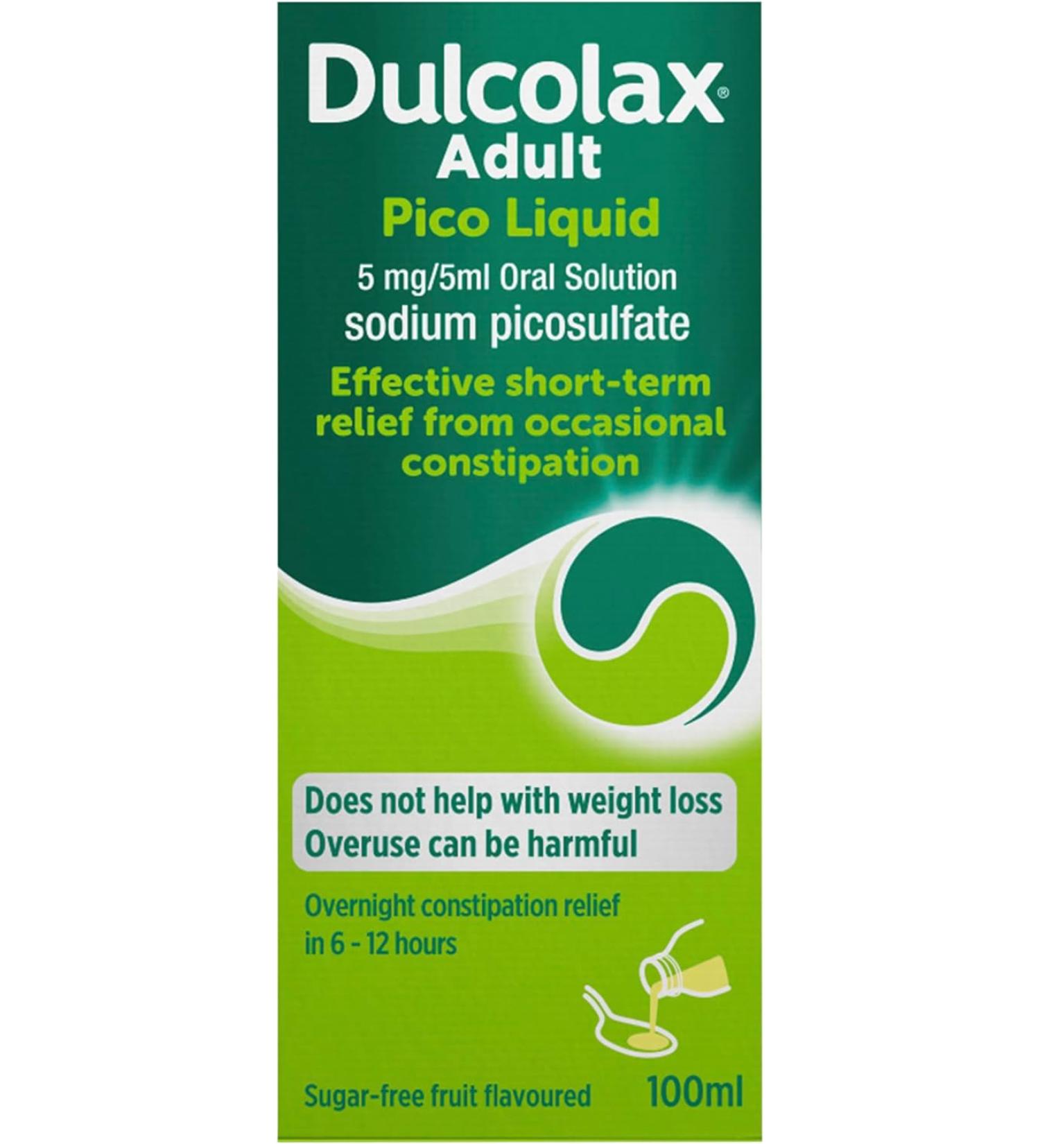 Dulcolax Adult Pico Liquid 5mg/5ml - Constipation Relief Laxative - 100ml - Buy Online on GoSupps.com