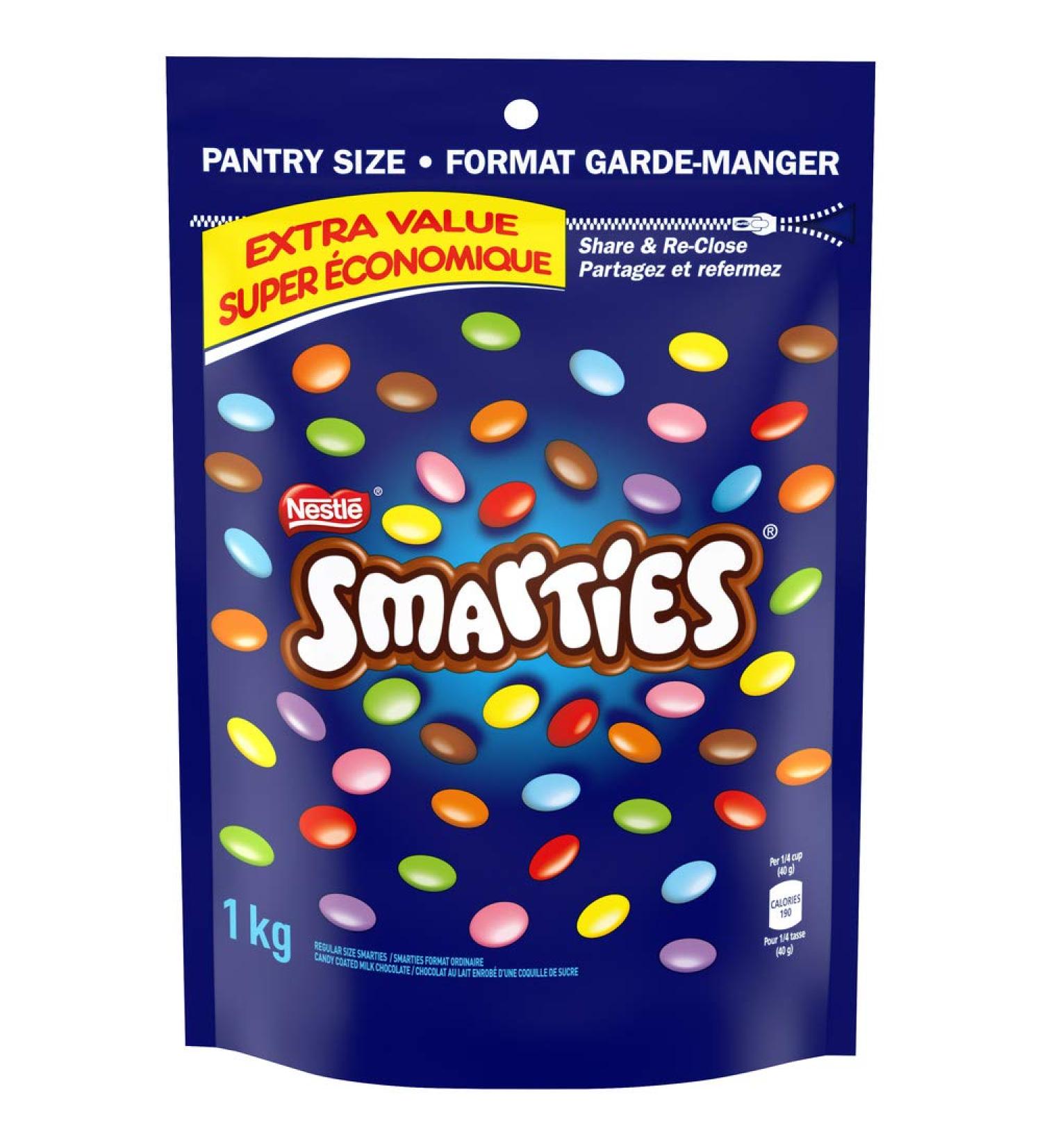 NESTL SMARTIES Candy Coated Milk Chocolate Pantry Size 1 kg - Buy Online on GoSupps.com