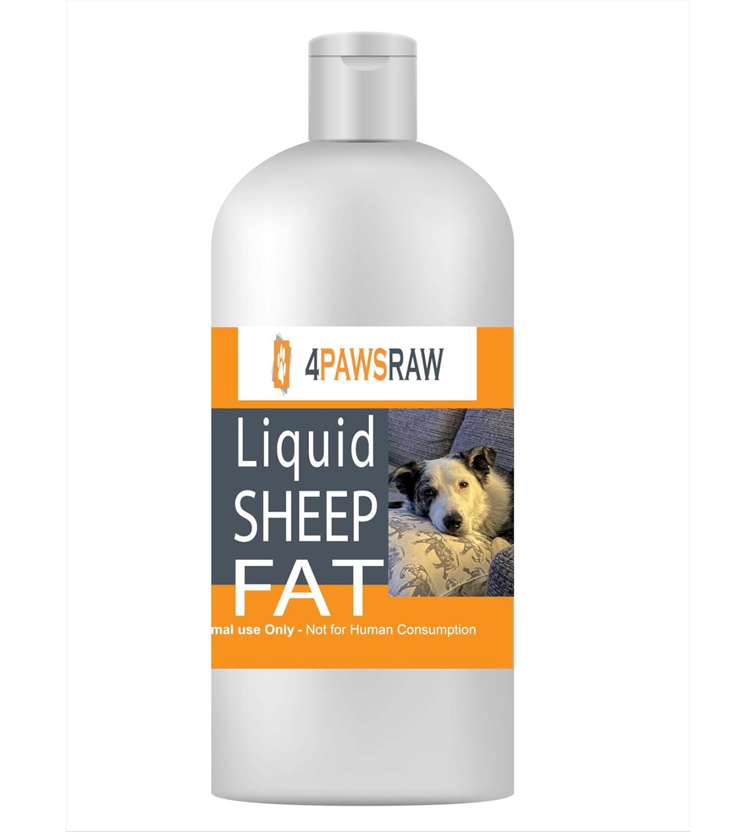 4PAWSRAW Liquid Sheep Fat 100% natural food supplement for your dog (1 Litre) - Buy Online on GoSupps.com