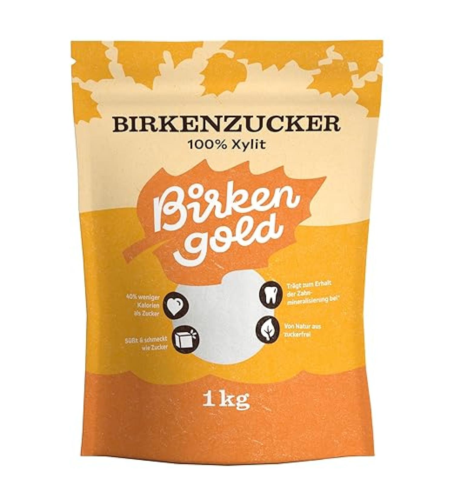 Buy Birch Gold Xylitol 1kg Bag - Pure 100% Xylitol from Finland | Vegan Gluten-Free 40% Fewer Calories | Tooth-Friendly Sweetener - Buy Online on GoSupps.com