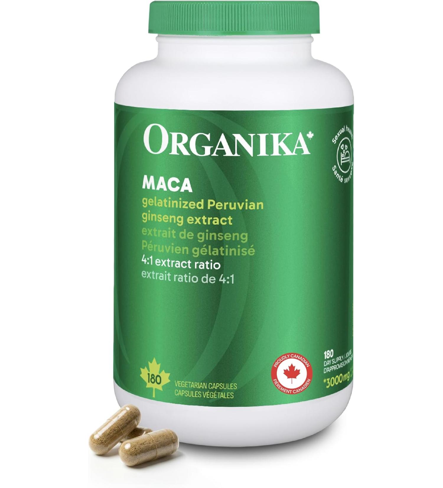 Organika Maca 4:1 Strength 180 Vcaps- 3000mg. High Bioavialability Hormone Balance Adaptogen to Help with Stress and Energy Herbal Supplement - Buy Online on GoSupps.com