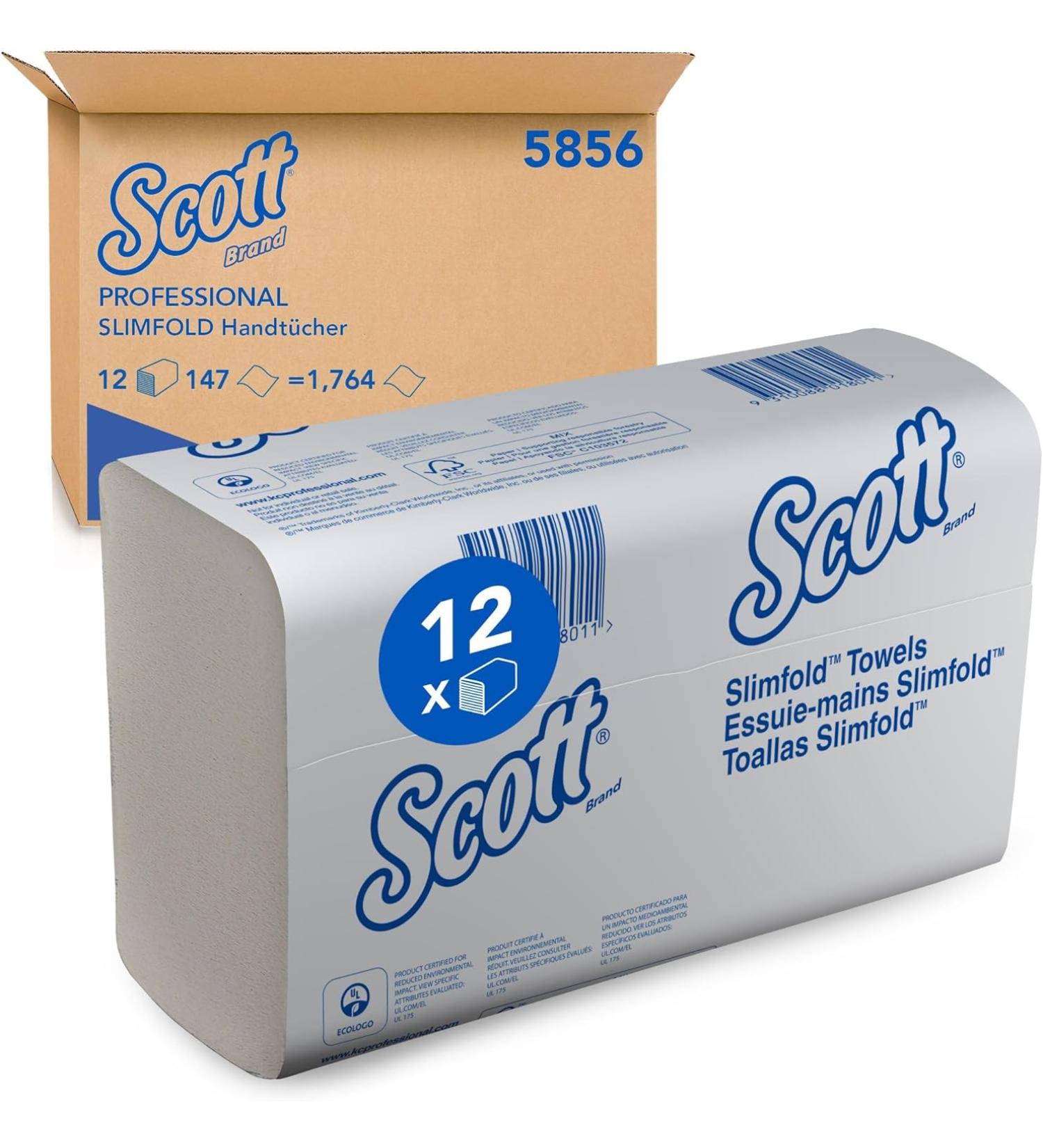 Scott Folding Towels 5856 - Ultra-Absorbent Soft & Tear-Resistant 1-Layer Paper Towels (16 Packs x 110 Sheets) - International Shipping Available - Buy Online on GoSupps.com