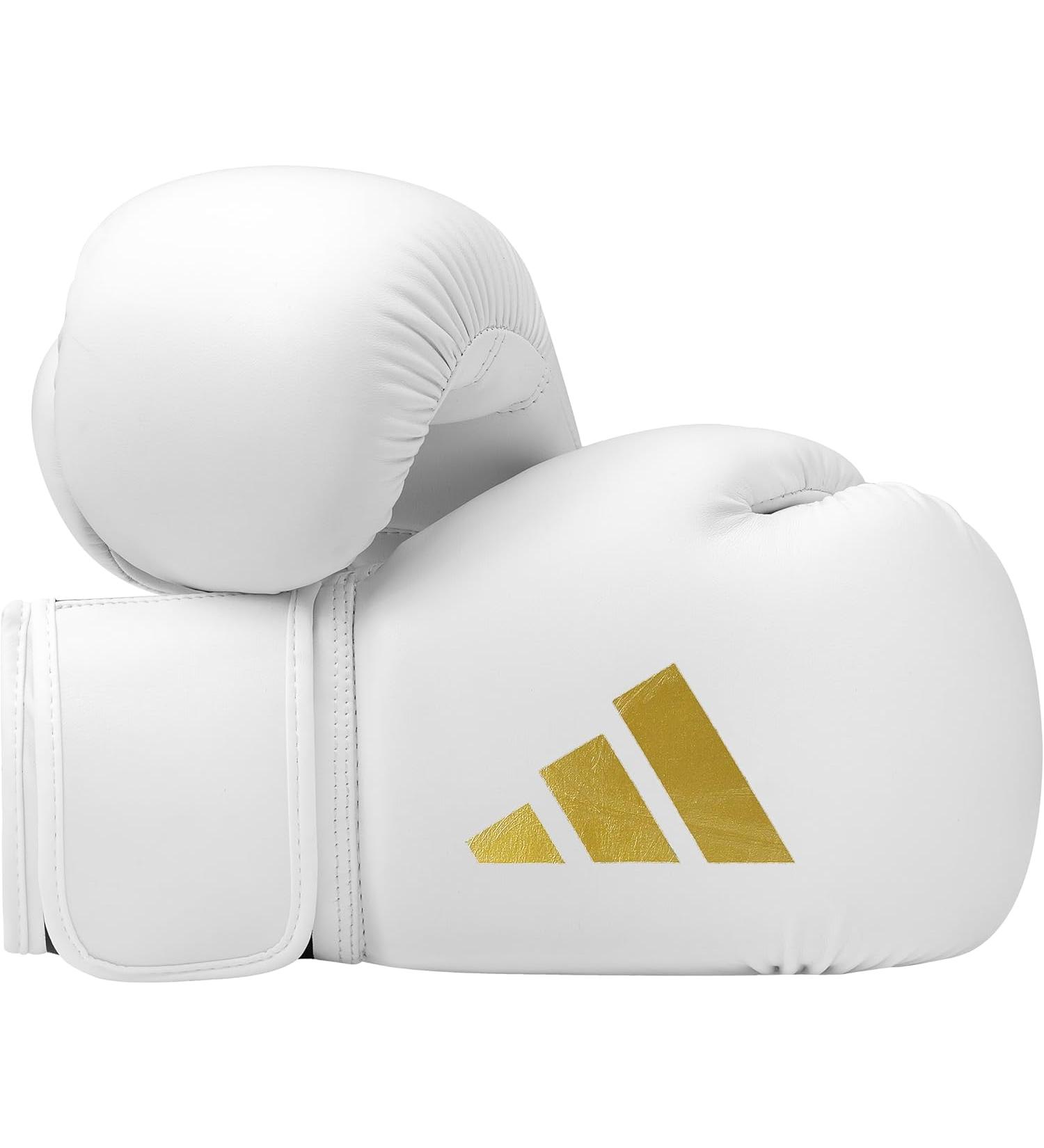 Buy Adidas Boxing Gloves Speed 50 - Durable 14 oz Punching Gloves for Adults - Comfortable White/Gold - International Shipping Available - Buy Online on GoSupps.com