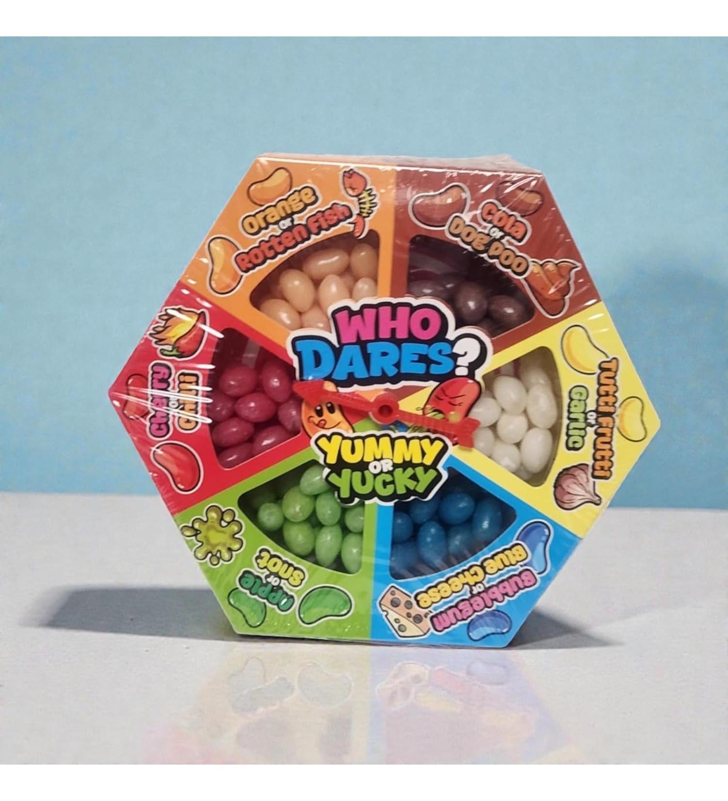 Who Dares Jelly Bean Game - Yummy or Yucky Flavours Candies Xmas Fun with Spin Wheel Activity120 Grams Pack Of 1(Pack Of 1) - Buy Online on GoSupps.com