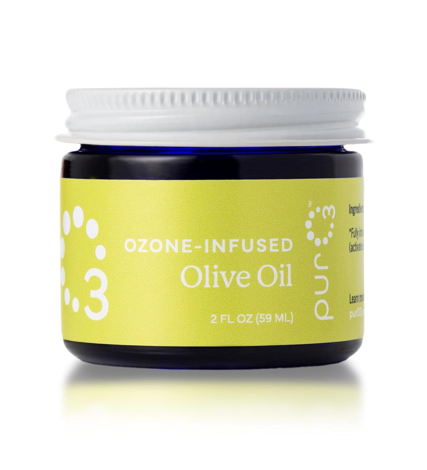 PurO3 Fully Ozonated Olive Oil - 2 Oz Glass Jar - 100% Ozonated (1 Pack) - Buy Online on GoSupps.com