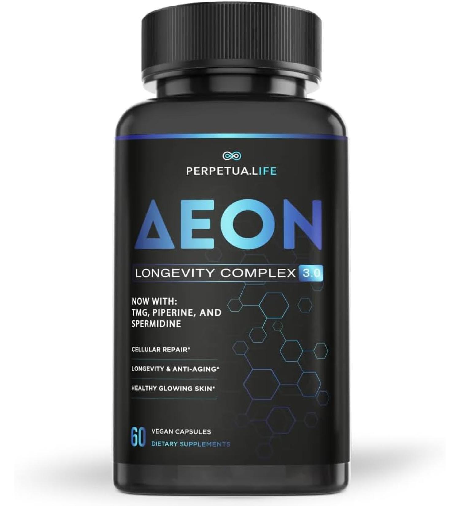 Premium Anti-Aging NAD+ Complex with Fisetin, Quercetin, Resveratrol, Collagen & More - AEON - Buy Online on GoSupps.com