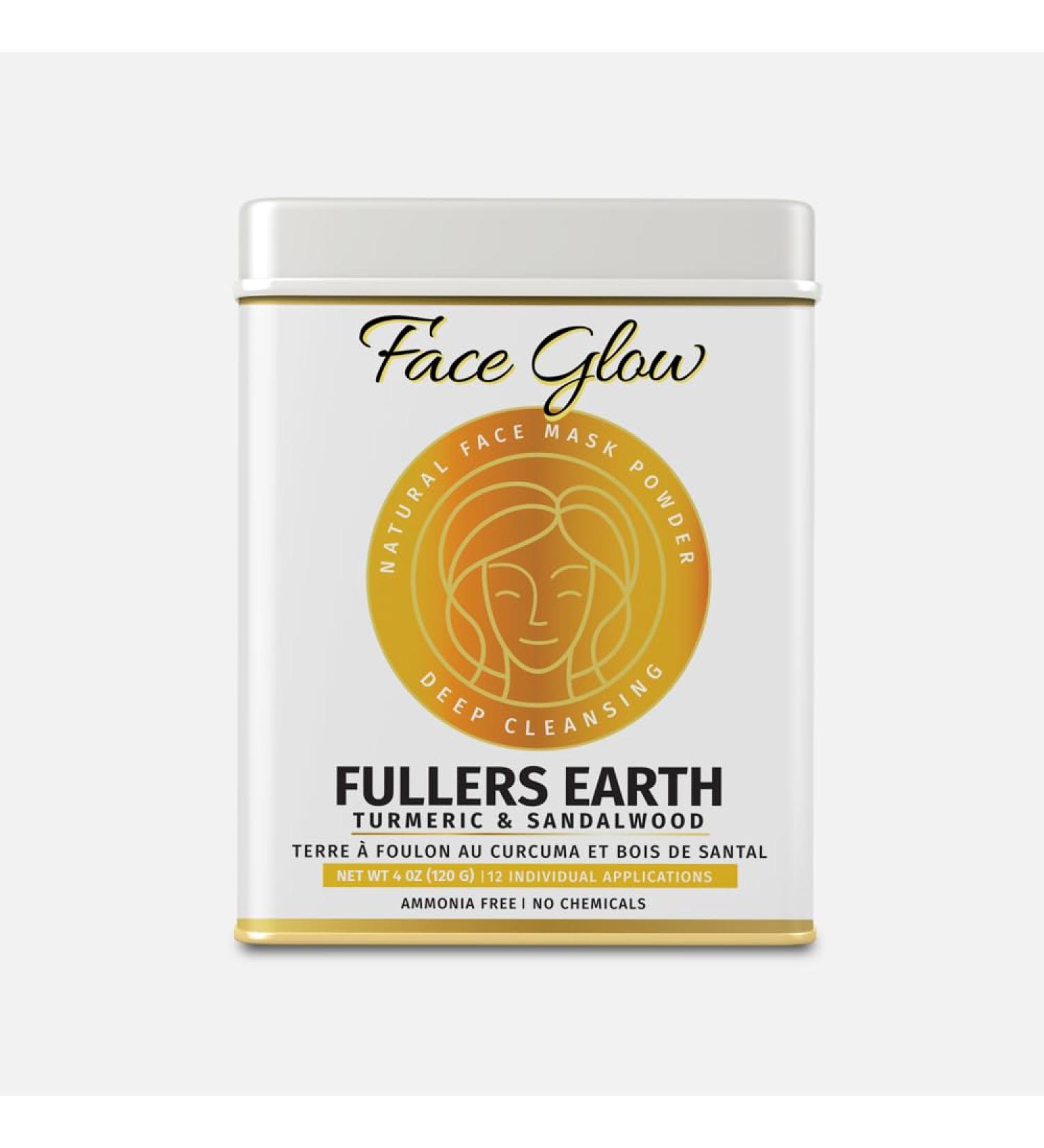 Pride Of India Fuller's Earth Indian Clay Healing Face Mask Powder with Turmeric & Sandalwood - 100% Natural Half Pound Jar - Buy Online on GoSupps.com