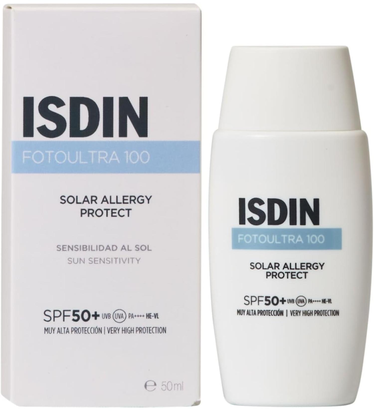 ISDIN Foto Ultra Solar Allergy SPF 100+ - 50ml | Best Sunscreen for Sensitive Skin - International Shipping Available - Buy Online on GoSupps.com