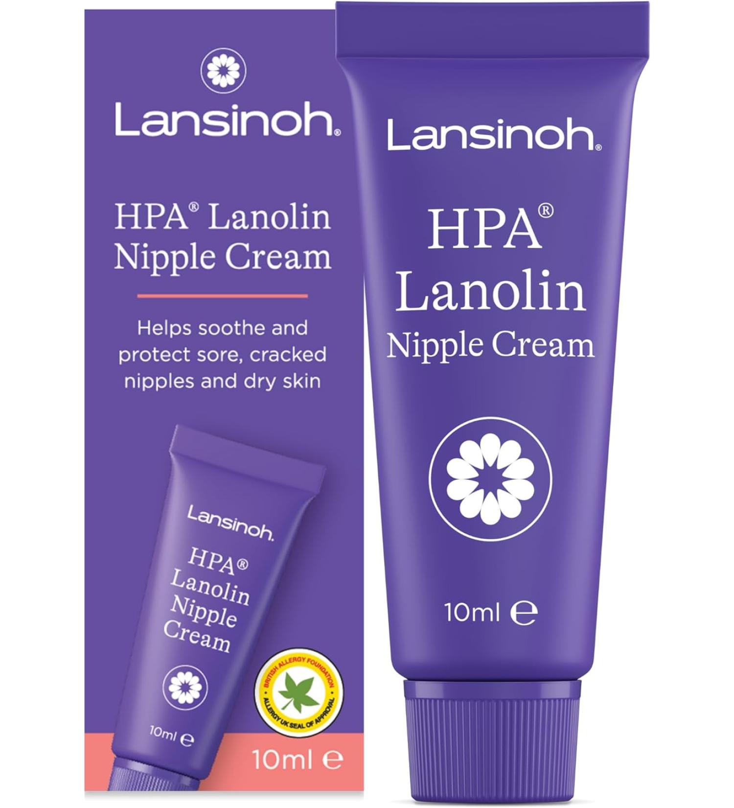 Lansinoh HPA Lanolin Nipple Cream 10ml - Natural Breastfeeding Essential for Sore & Cracked Skin - Buy Online on GoSupps.com
