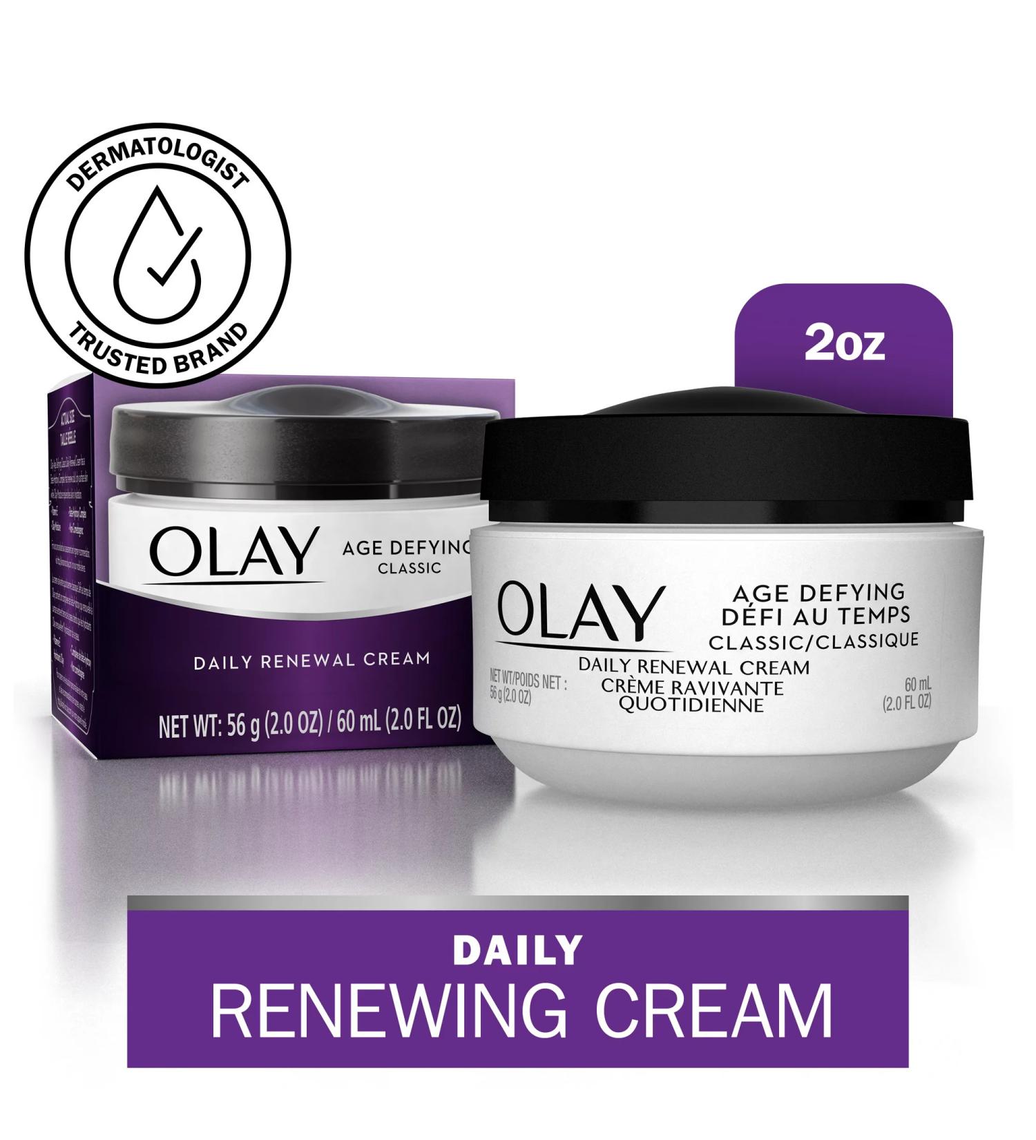 Olay Age Defying Classic Daily Renewal Cream 2 fl oz - Anti-Aging Moisturizer - Buy Online on GoSupps.com