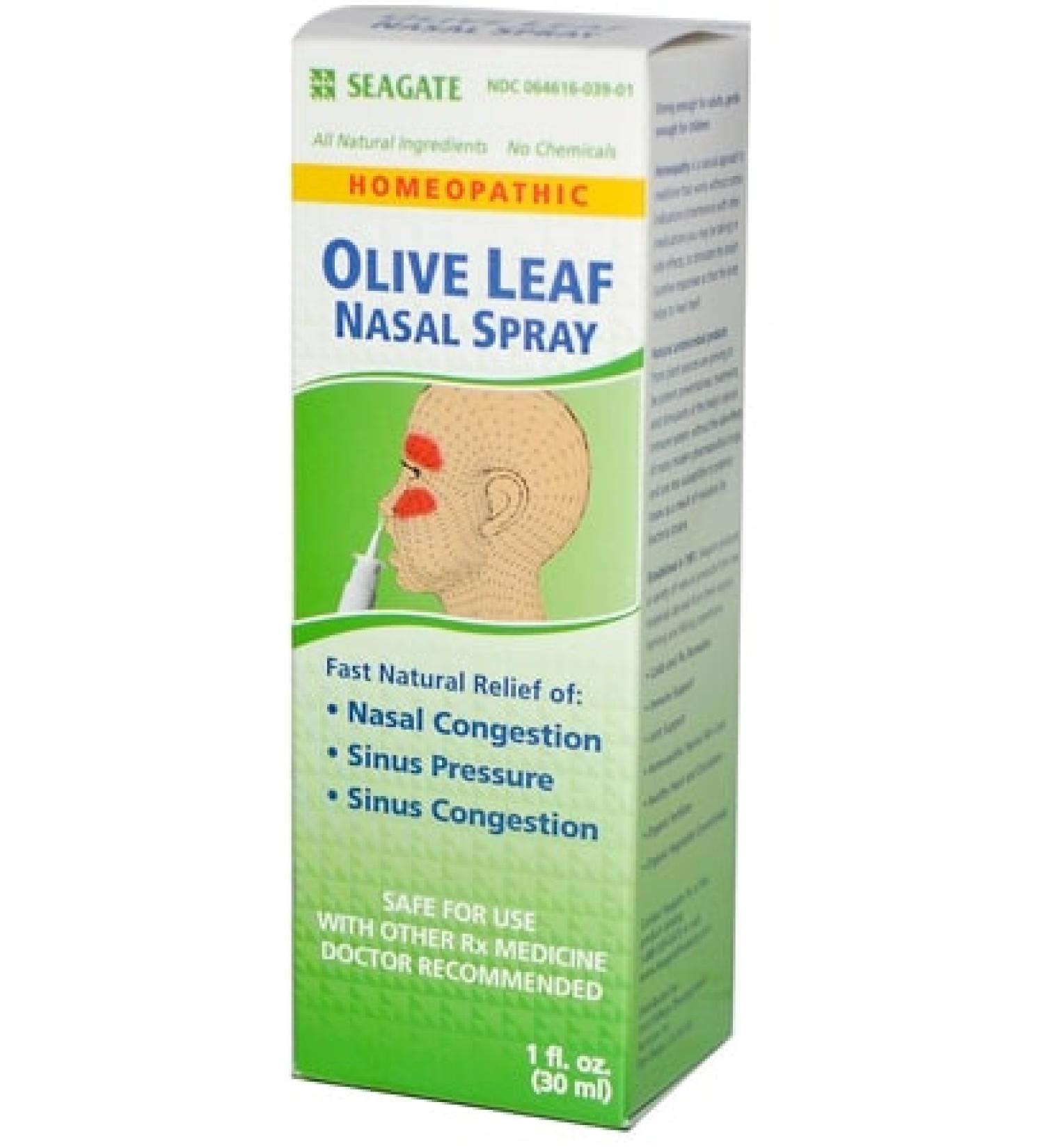 Seagate Olive Leaf Nasal Spray 1 fl oz â€“ Natural Sinus Relief & Immune Support - Buy Online on GoSupps.com