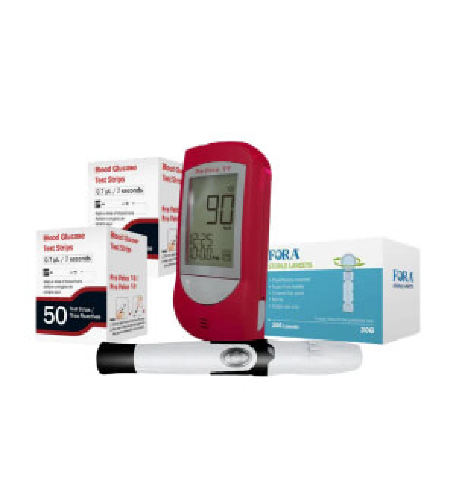 Fora Pro Voice V9 Talking Glucose Testing Kit with 100 Lancets - Buy Online on GoSupps.com