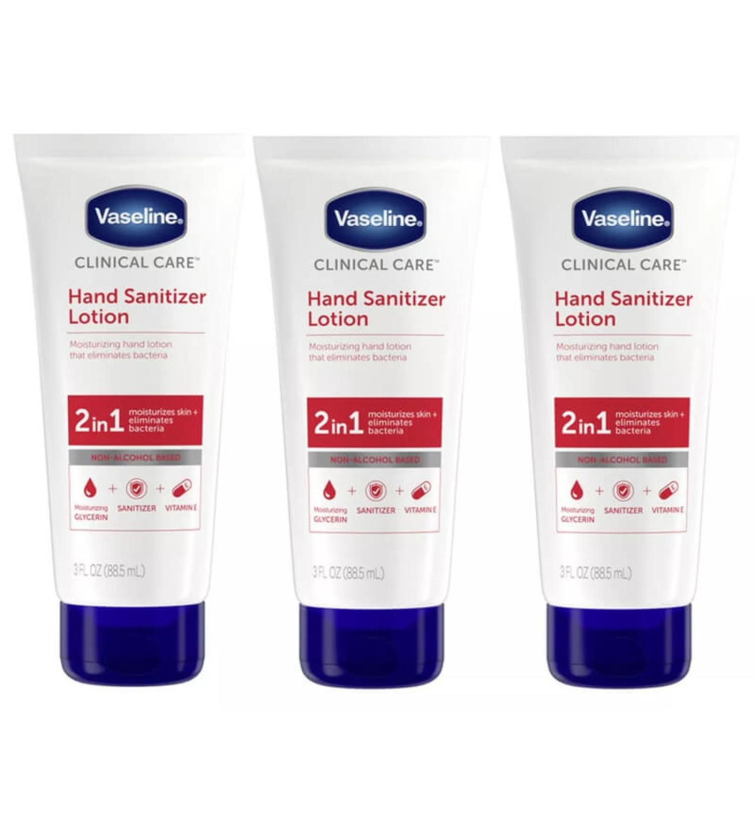 Vaseline Hand Sanitizer Lotion - Pack of 3 - 3 Fl Oz.