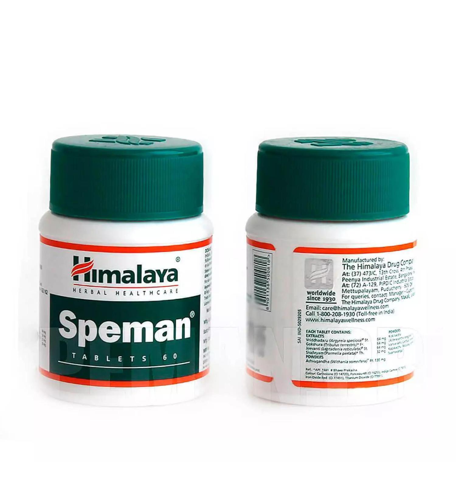 Speman Himalaya 1 BOX 60 TABLETS ORGANIC MEN'S HEALTHS Care - Buy Online on GoSupps.com