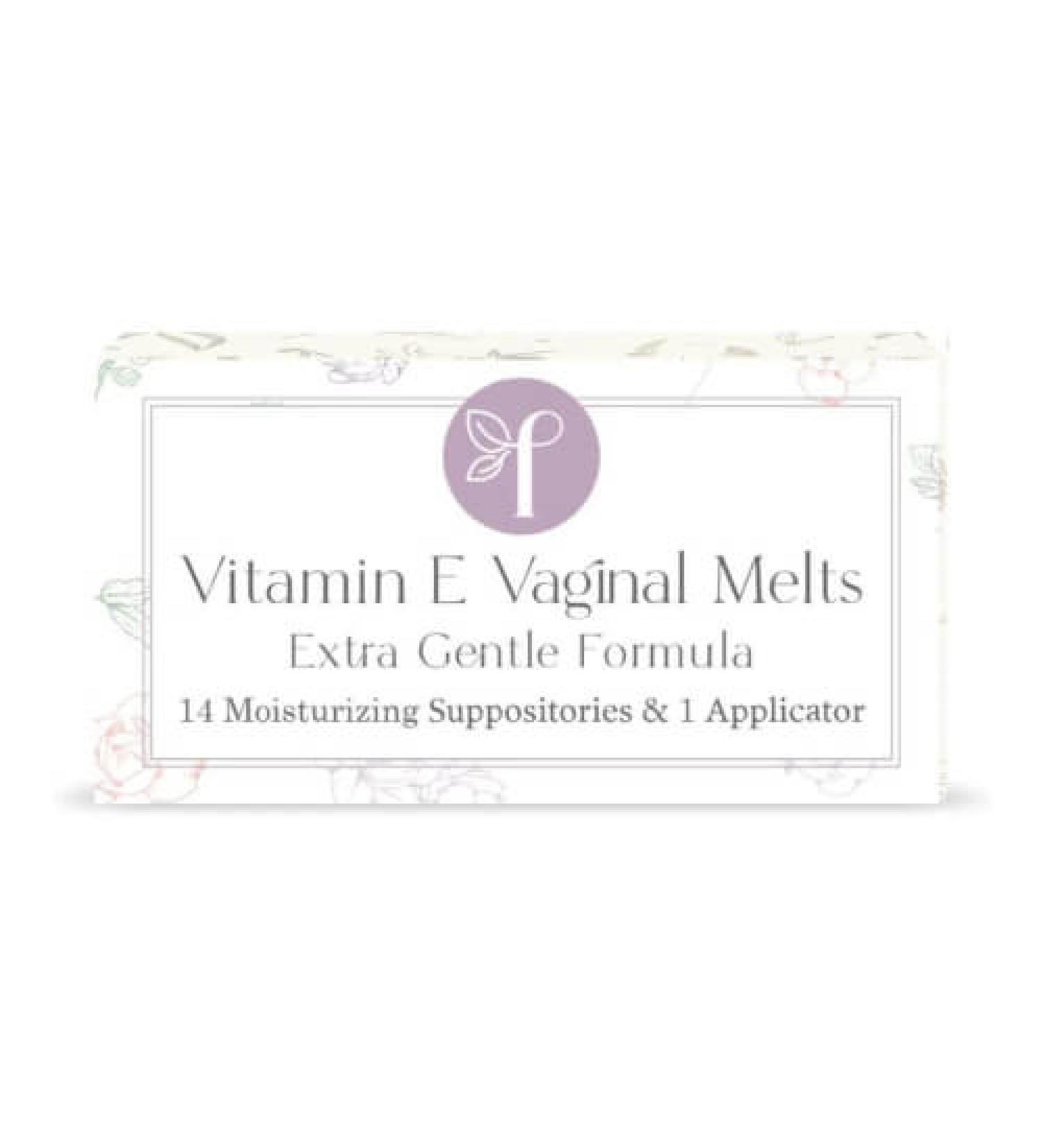 Femallay Organic Vitamin E Vaginal Moisturizing Suppository Melts - Unscented, Estrogen-Free Feminine Care | Relieves Dryness, Itching, Burning, Irritation, Redness & Menopause Symptoms - Buy Online on GoSupps.com