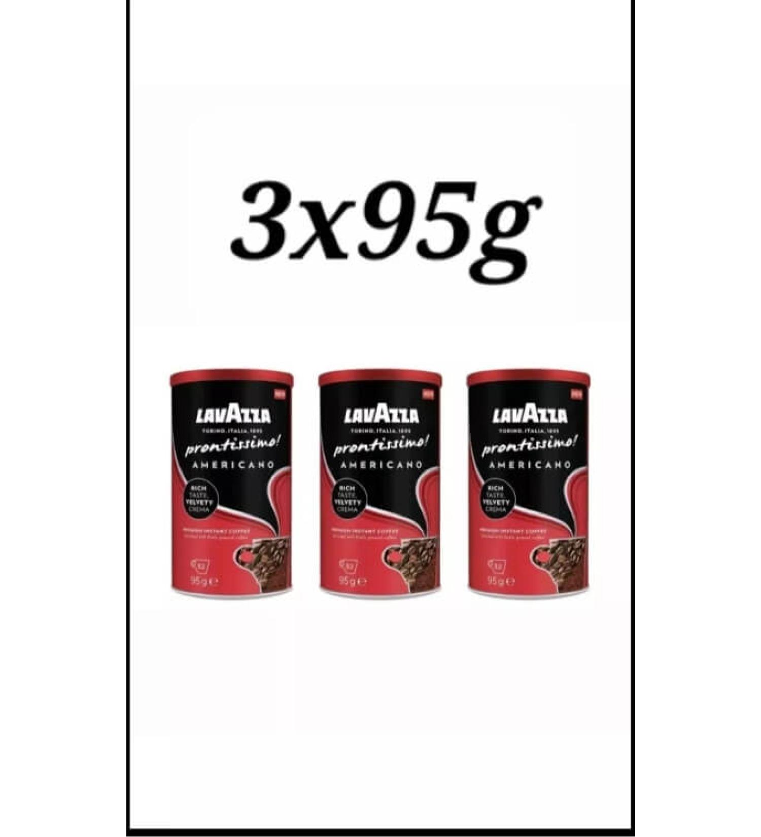 Lavazza Prontissimo Americano Instant Coffee - Pack of 3 - 95g - Buy Online on GoSupps.com