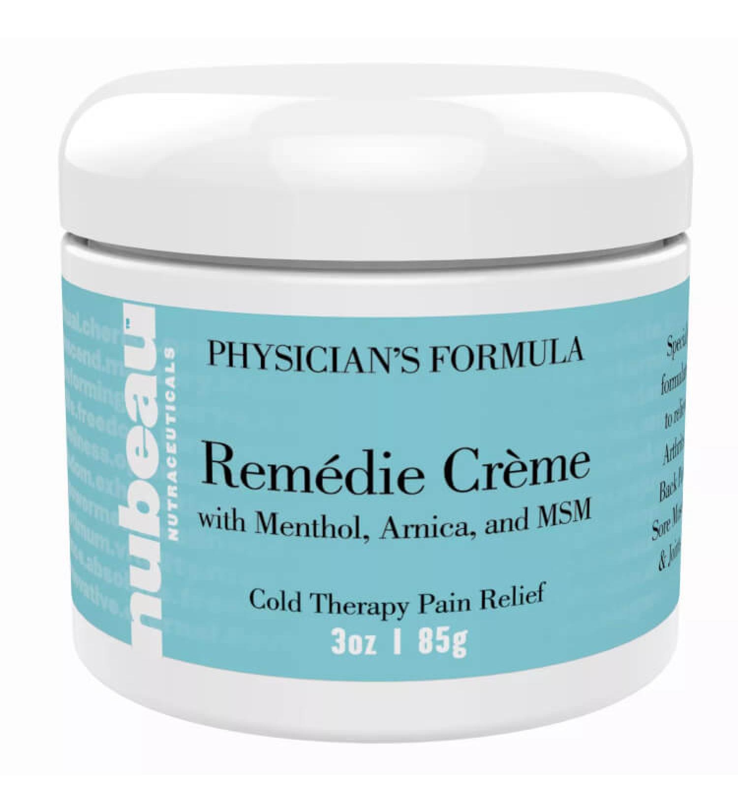 nubeau.nutraceuticals Menthol Pain Relief Anti Inflammatory Therapy Cream - 3 Oz. - Buy Online on GoSupps.com