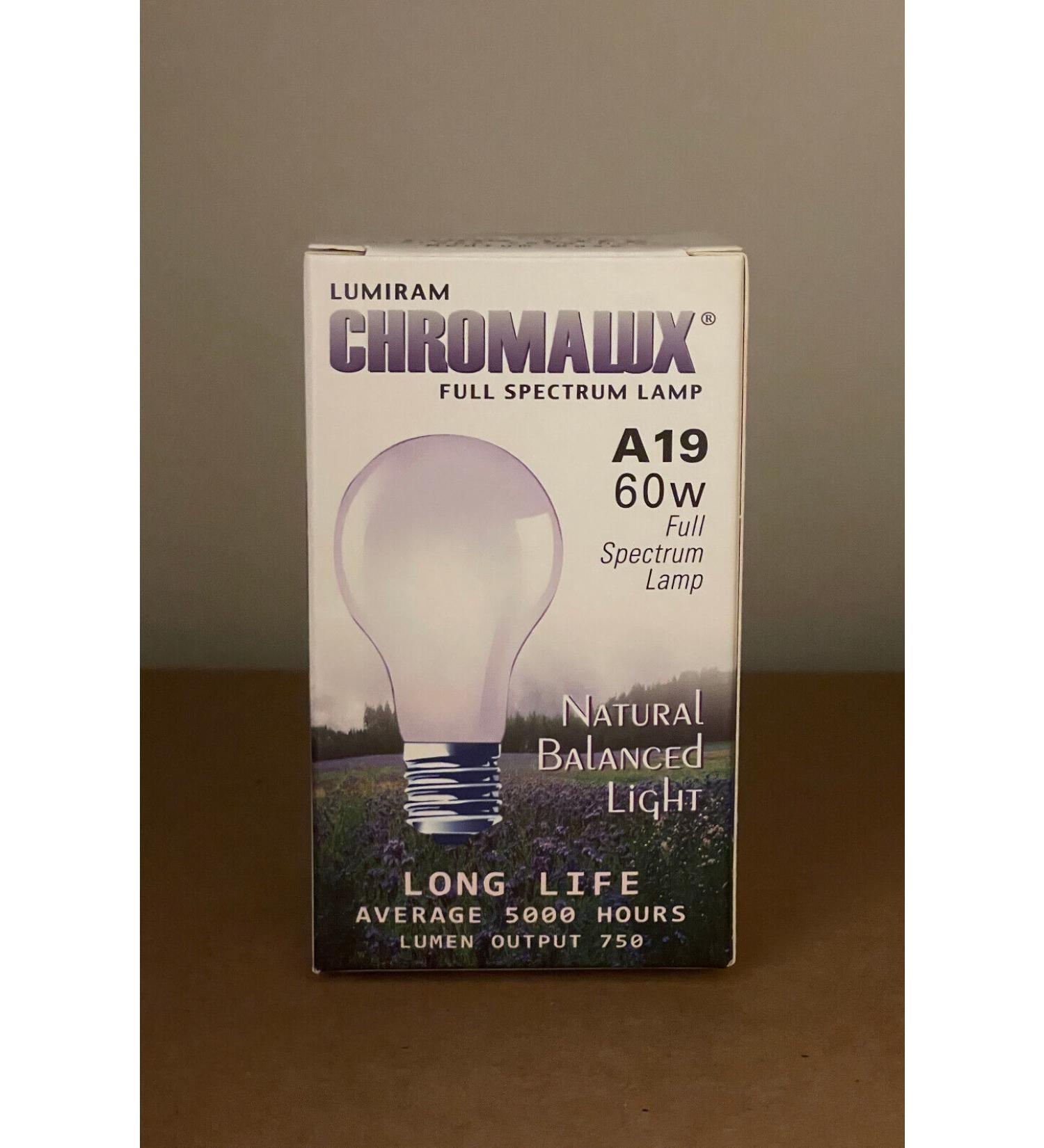 Chromalux Frosted 60W Light Bulb - Pack of 2 | Energy Efficient & Long-Lasting - Buy Online on GoSupps.com