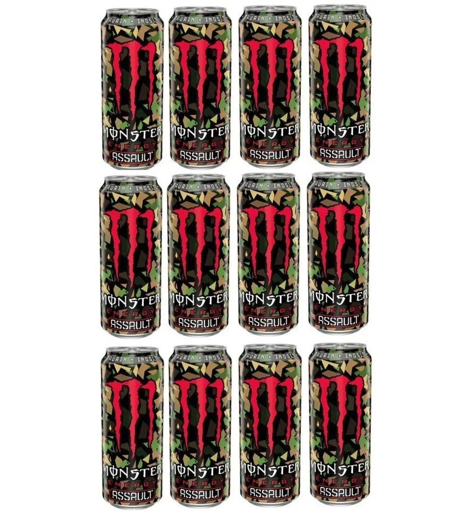 Monster Assault Energy Drink - 12 cans x 0.5 L