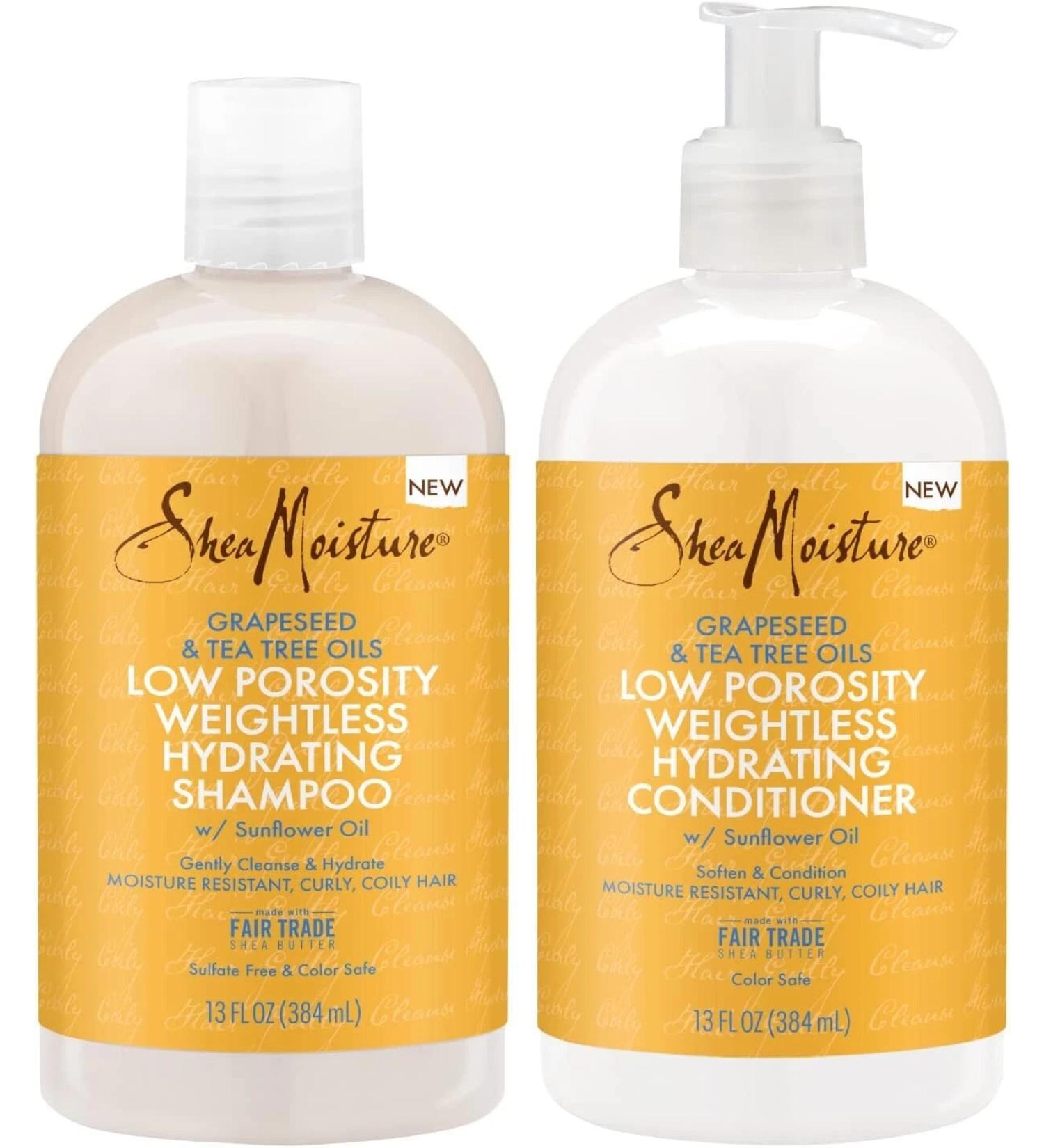 Shea Moisture/Grapeseed & Tea Tree Oils/Low Porosity Weightless set Deal - Buy Online on GoSupps.com