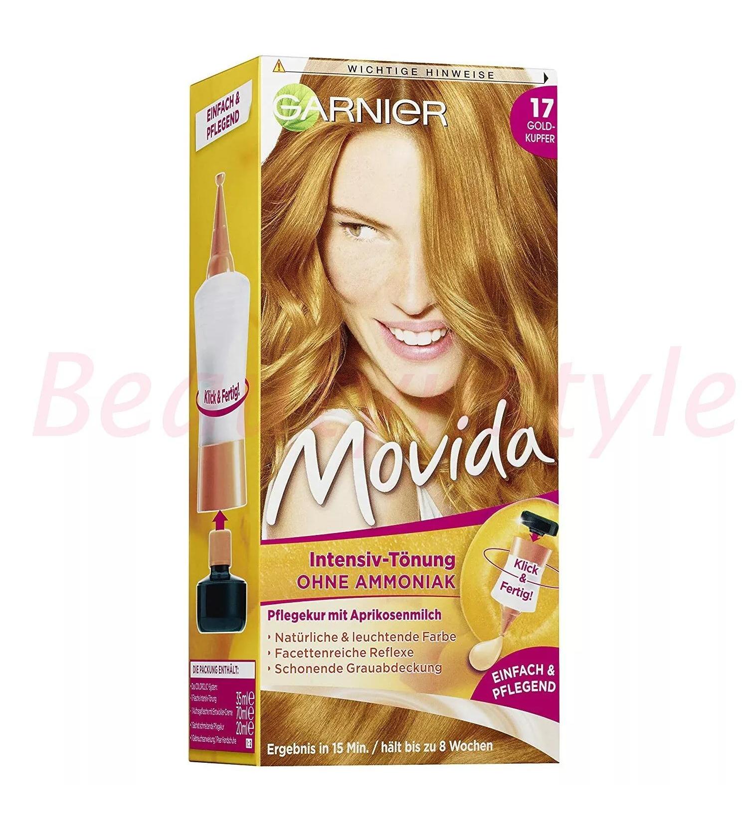 Garnier Movida Hair Colour - 17 Gold Copper - New Boxed - German