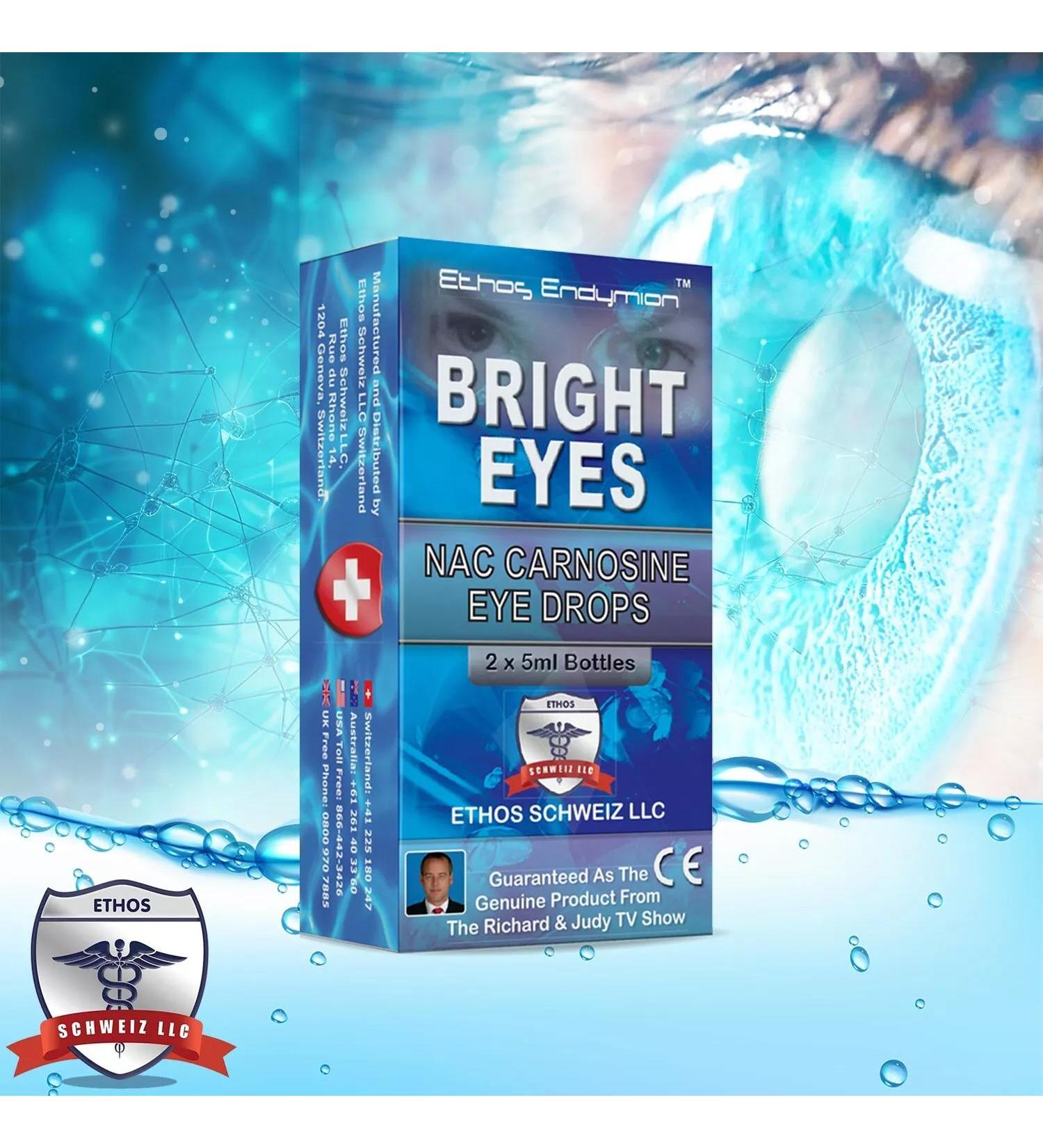Ethos Bright Eyes for Cataract's NAC Eye Drops 2 x 5ml bottles - Buy Online on GoSupps.com