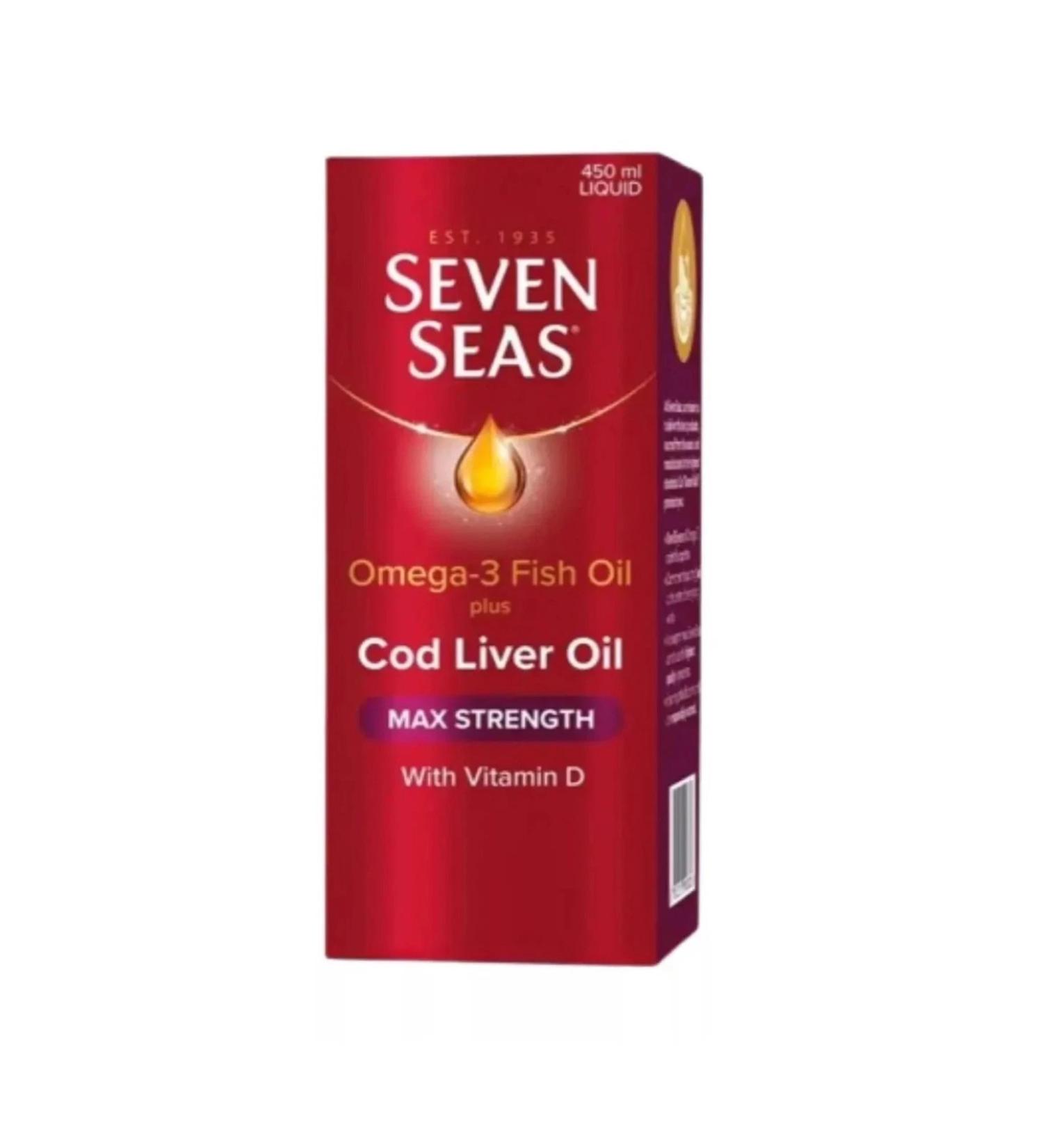 Seven Seas Omega-3 Plus Cod Liver Oil Max Strength - 450ml