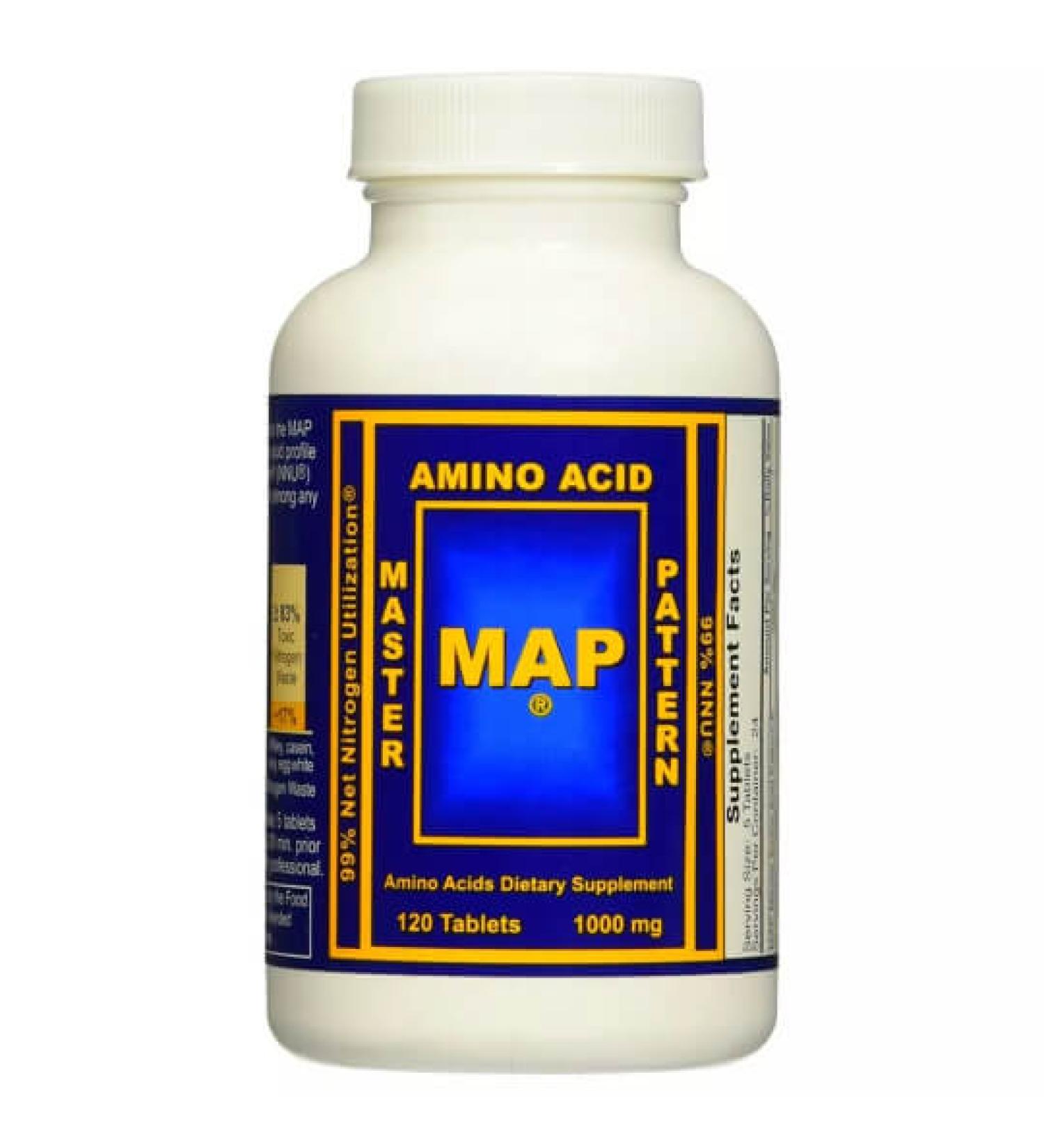 MAP Master Amino Acid Pattern 1000mg - 120 Tablets - Buy Online on GoSupps.com