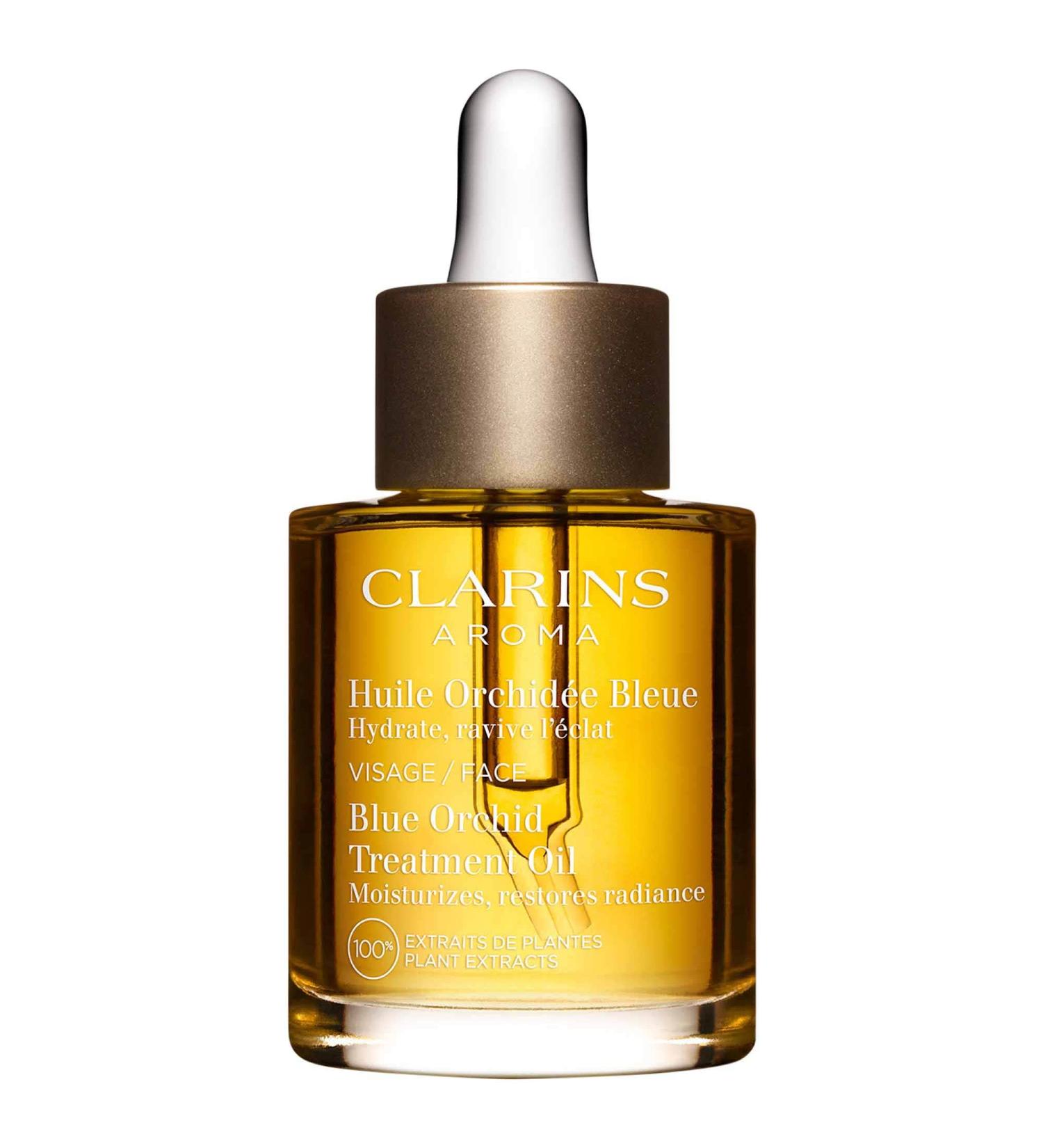 Shop Clarins Blue Orchid Radiance & Hydrating Face Treatment Oil - 1 oz/ 30 mL Online - Best Price & International Shipping - Buy Online on GoSupps.com