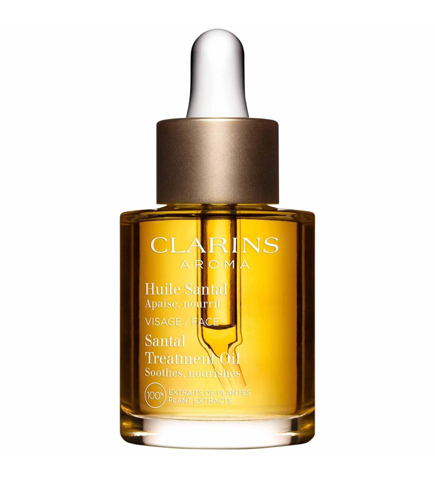 Shop Clarins Santal Soothing & Hydrating Face Treatment Oil - 1 oz Online - Best Price & International Shipping - Buy Online on GoSupps.com