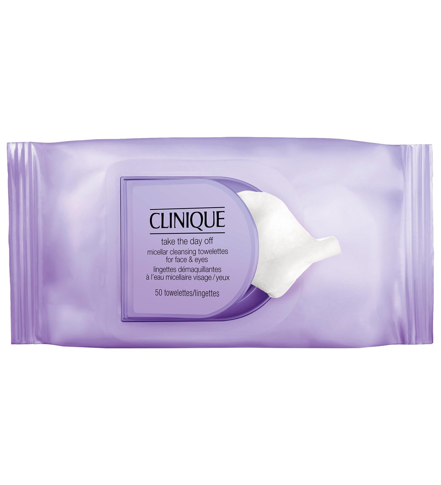 Shop CLINIQUE Take The Day Off Micellar Cleansing Towelettes for Face & Eyes Makeup Remover - 50 Wipes Online - Best Price & International Shipping - Buy Online on GoSupps.com