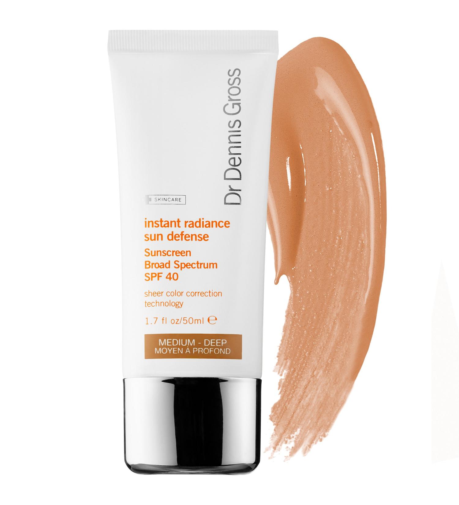 Dr. Dennis Gross Skincare Instant Radiance Sun Defense Sunscreen Broad Spectrum SPF 40 - 1.7 oz Medium/Deep