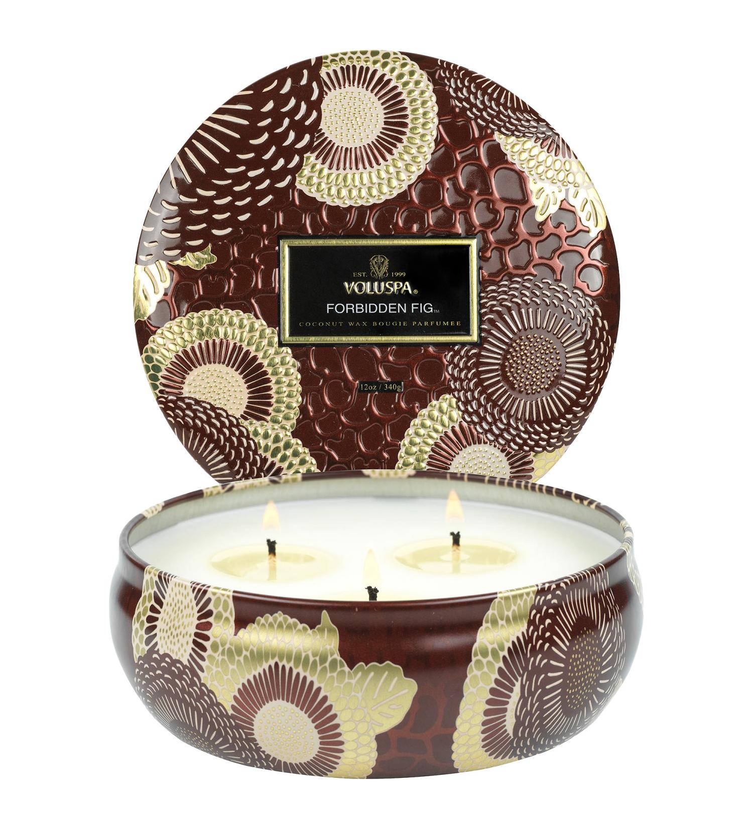Shop VOLUSPA Forbidden Fig Decorative Tin Candle - 12 oz/ 340 g Online - Best Price & International Shipping - Buy Online on GoSupps.com