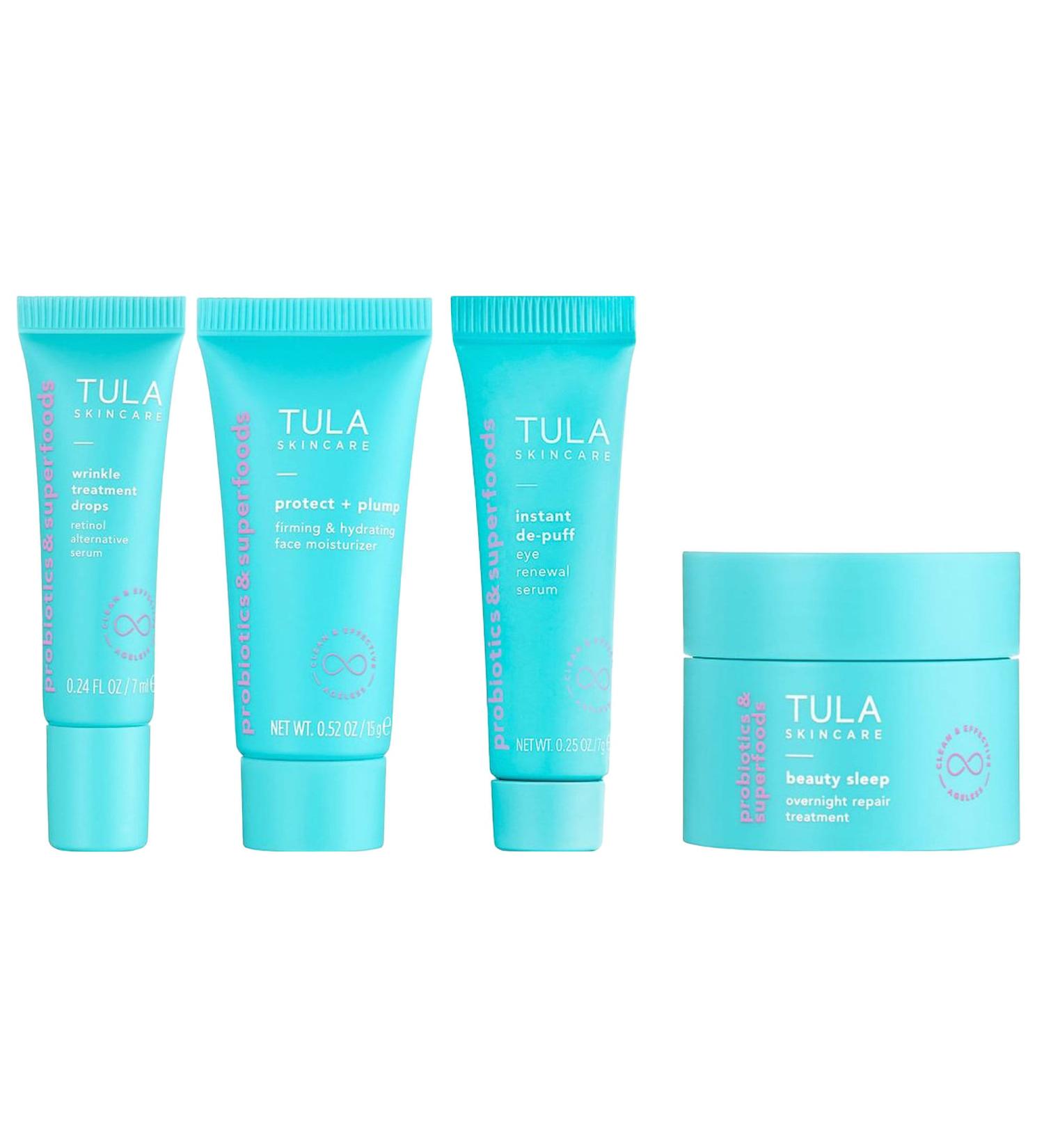 Shop TULA Skincare Your Best Skin at Every Age Firming & Smoothing Discovery Kit Online - Best Price & International Shipping - Buy Online on GoSupps.com