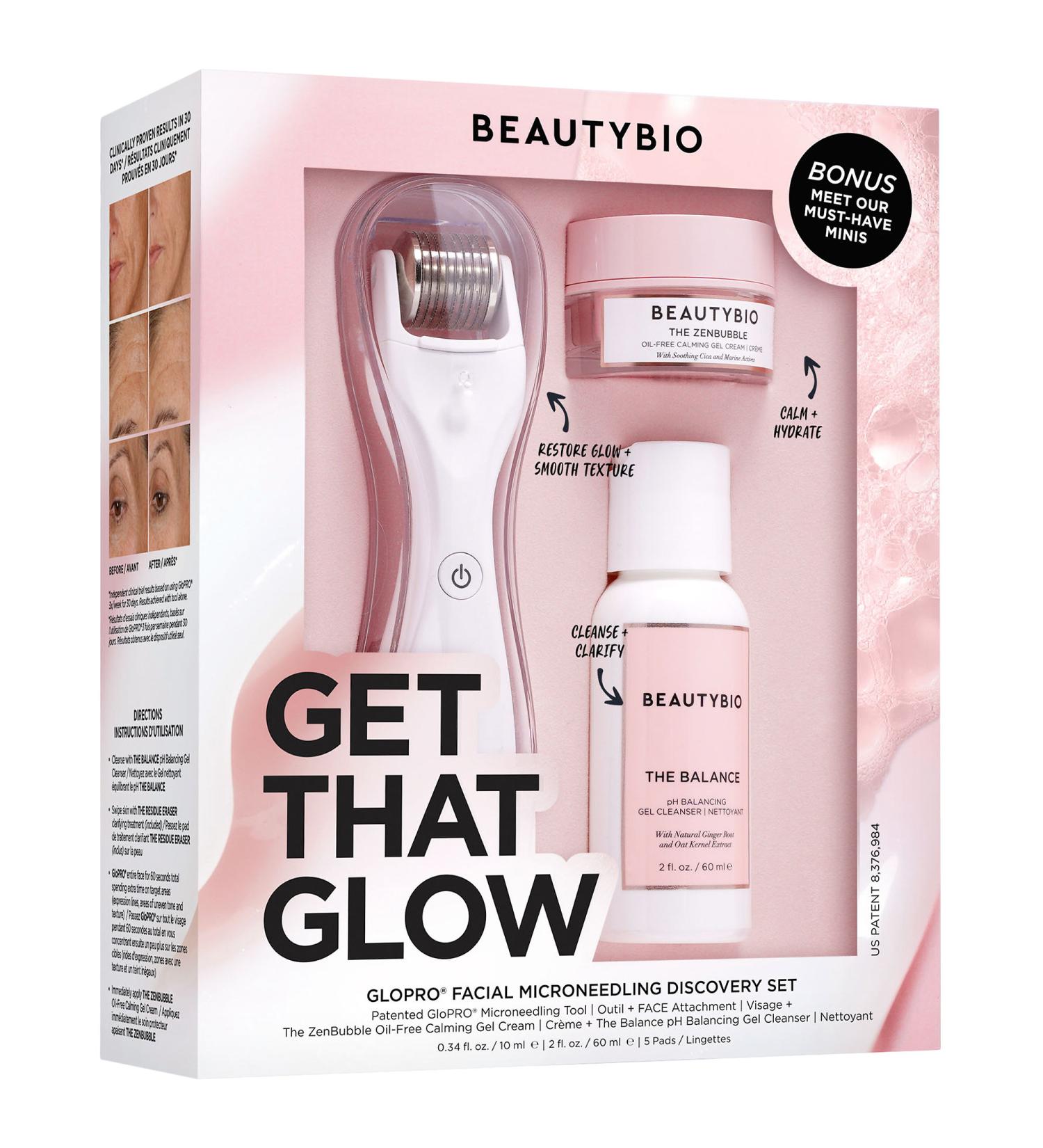 Shop BeautyBio Get That Glow - GloPRO Microneedling Tool & Discovery Set Online - Best Price & International Shipping - Buy Online on GoSupps.com