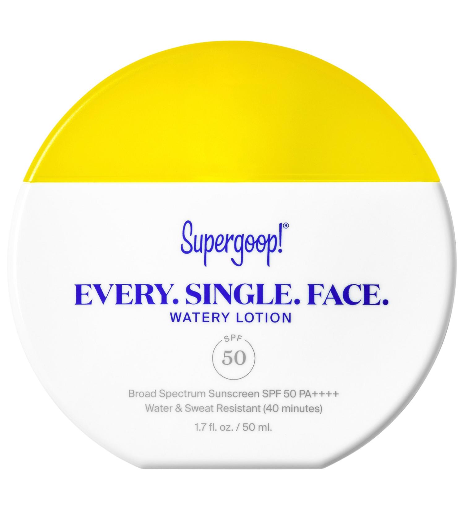 Shop Supergoop! Every. Single. Face. Watery Lotion Sunscreen SPF 50 - 1.7 oz/ 50 mL Online - Best Price & International Shipping - Buy Online on GoSupps.com