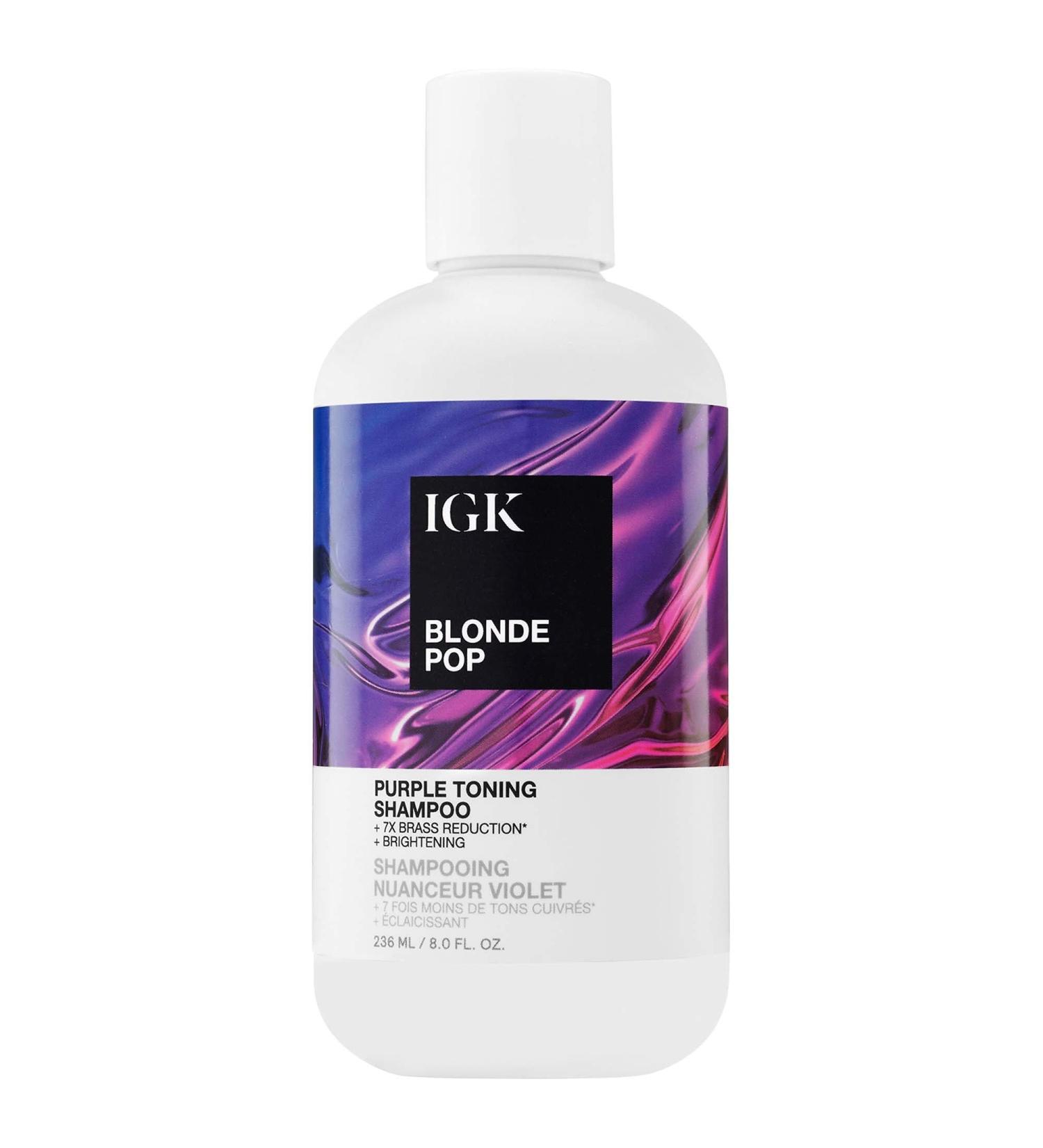 Shop IGK Blonde POP Purple Toning Shampoo - 8 oz / 236 mL Online - Best Price & International Shipping - Buy Online on GoSupps.com
