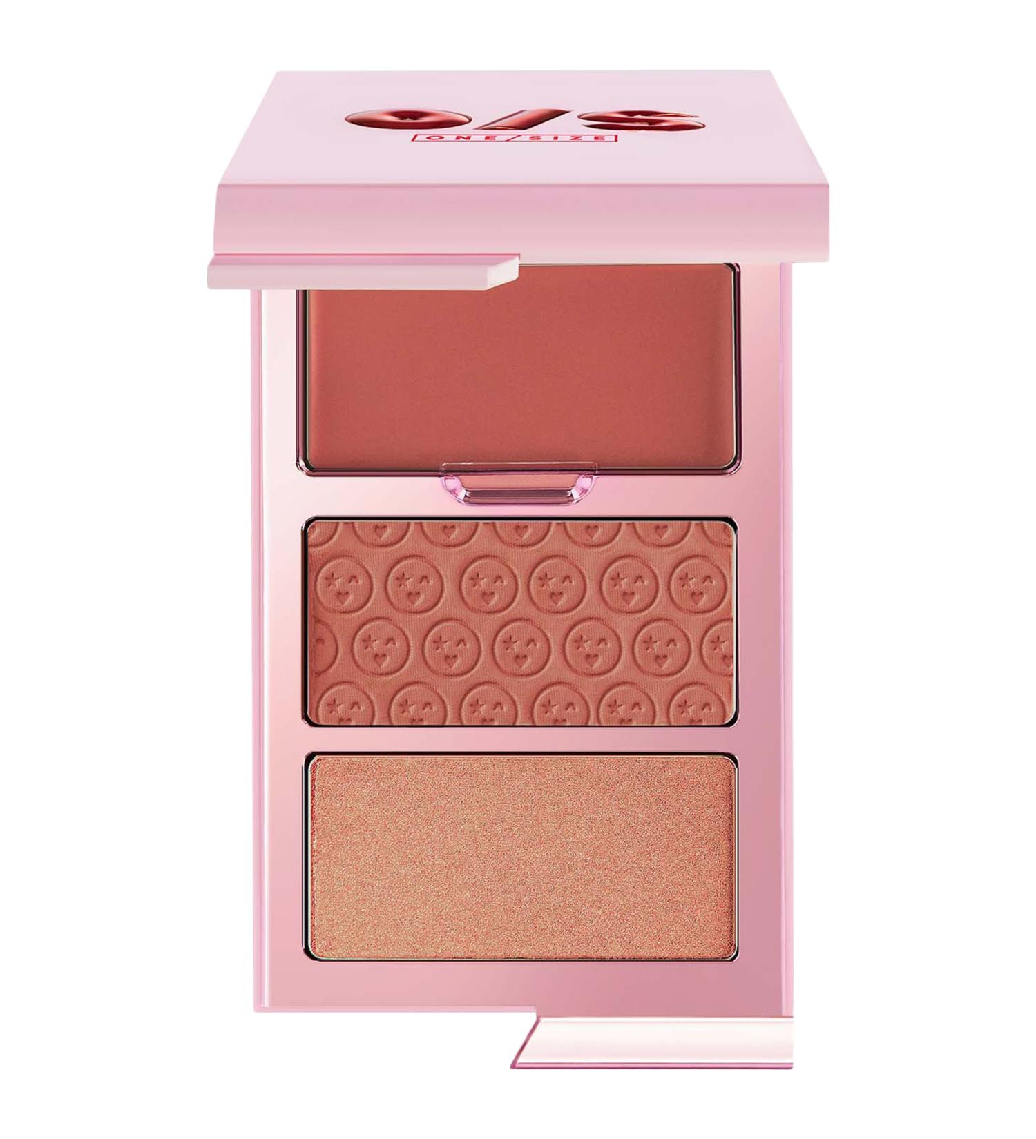 ONE/SIZE by Patrick Starrr Cheek Clapper 3D Blush Trio Palette -Very That - Soft Nude Rosy Mauve Trio