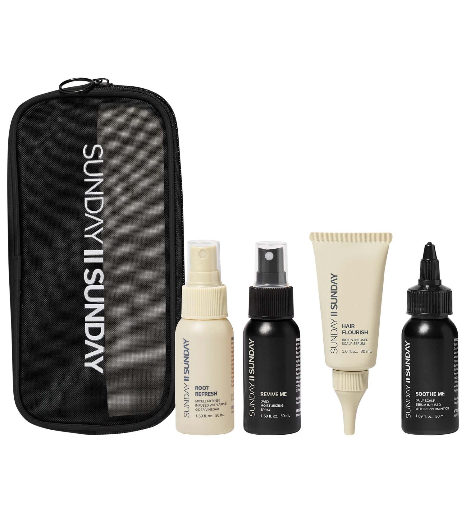 SUNDAY II SUNDAY Minis Post Gym Hair Kit for Travel and Workout Bags