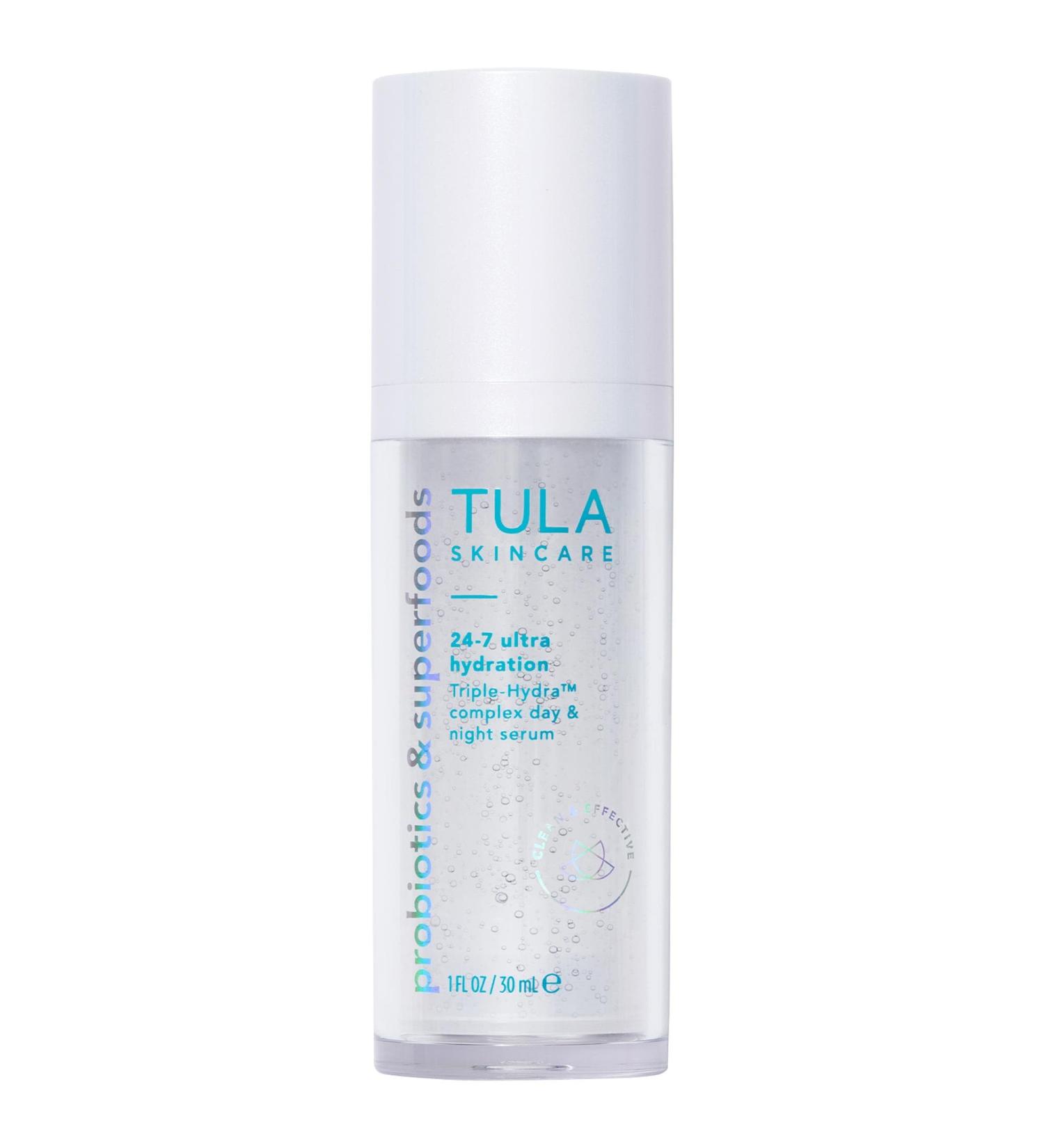 Shop TULA Skincare 24-7 Ultra Hydration Triple-Hydra Complex Day & Night Serum with Hyaluronic Acid Squalane & Collagen						 - 1 oz / 30 mL Online - Best Price & International Shipping - Buy Online on GoSupps.com