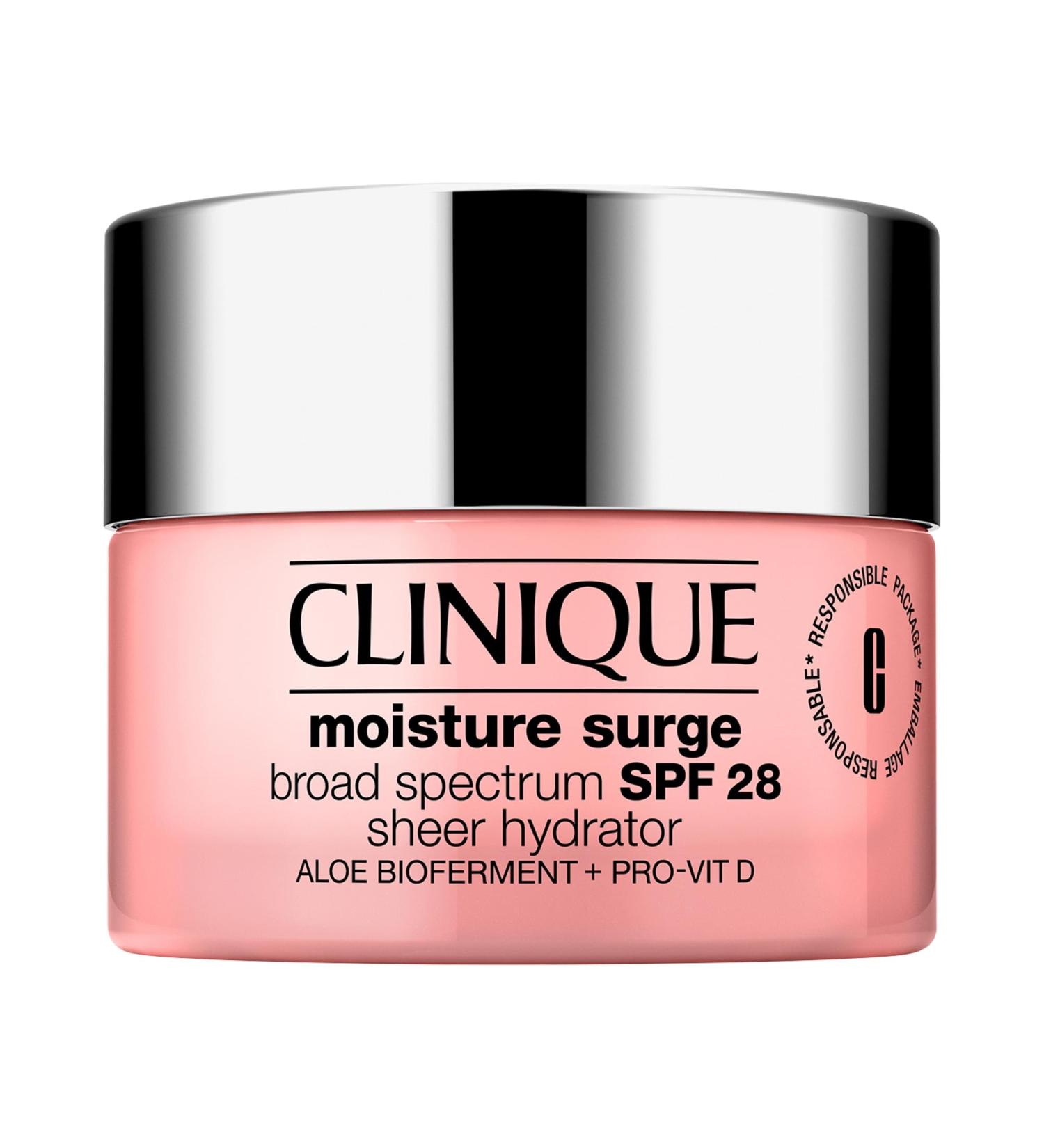 Shop CLINIQUE Moisture Surge Broad Spectrum Sunscreen SPF 28 Sheer Hydrator Moisturizer - 1.6 oz / 50 mL Online - Best Price & International Shipping - Buy Online on GoSupps.com