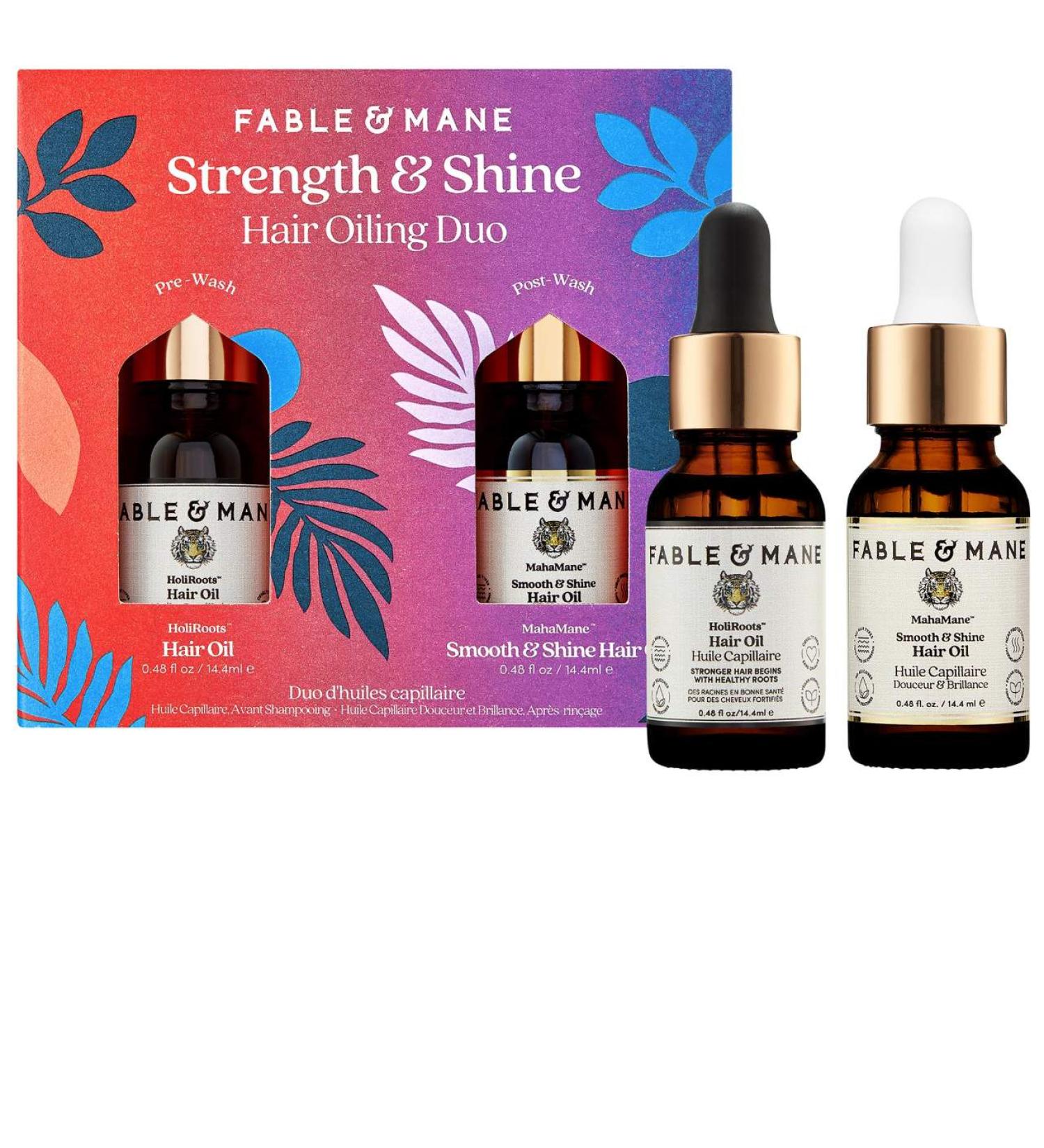 Shop Fable & Mane Mini Strength & Shine Hair Oiling Duo Online - Best Price & International Shipping - Buy Online on GoSupps.com