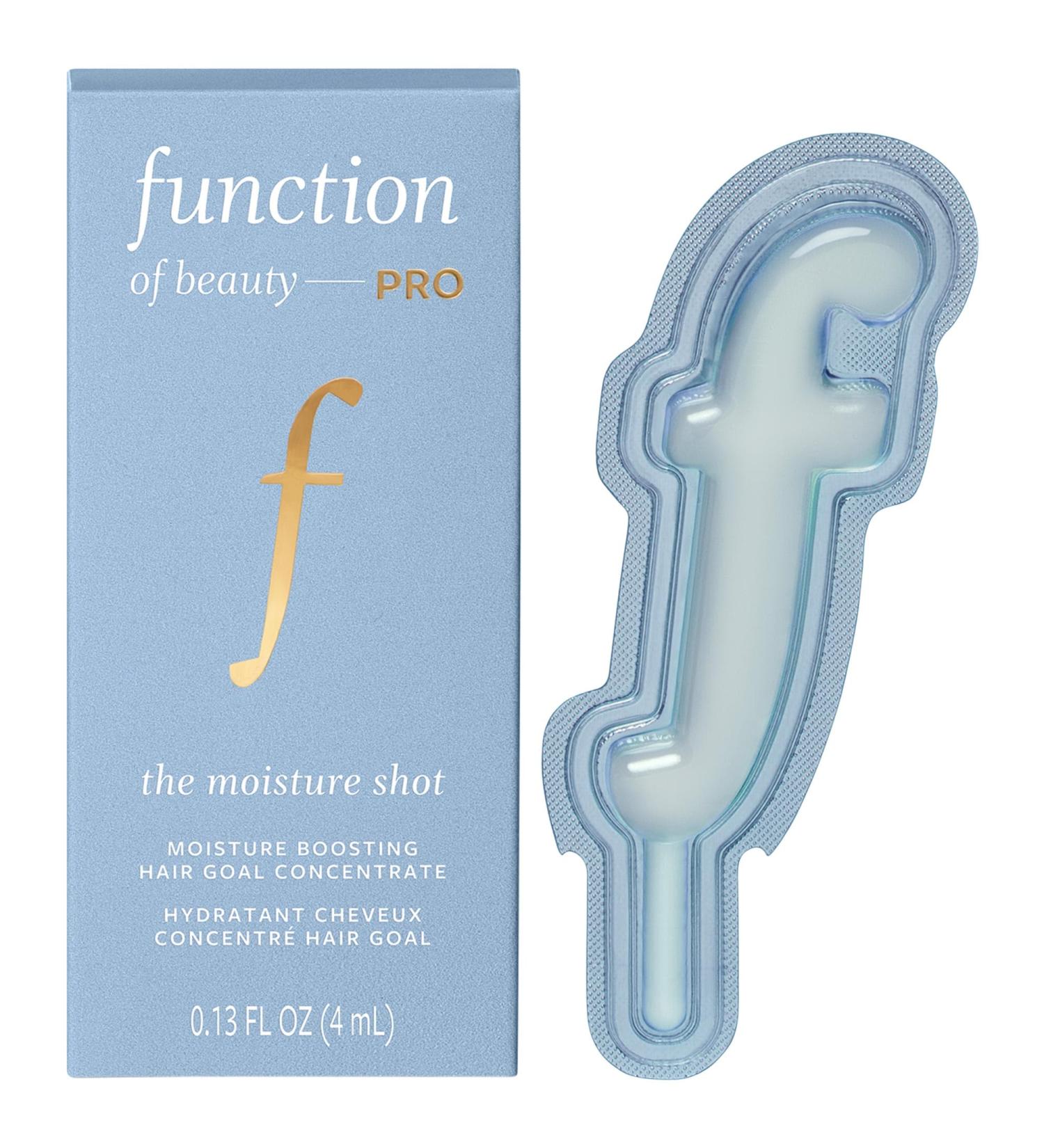Shop Function of Beauty PRO The Moisture Shot Hydrating Hair Goal Concentrate Mix-In - 0.13 oz / 4 mL - The Moisture Shot Hydrating Concentrate Online - Best Price & International Shipping - Buy Online on GoSupps.com
