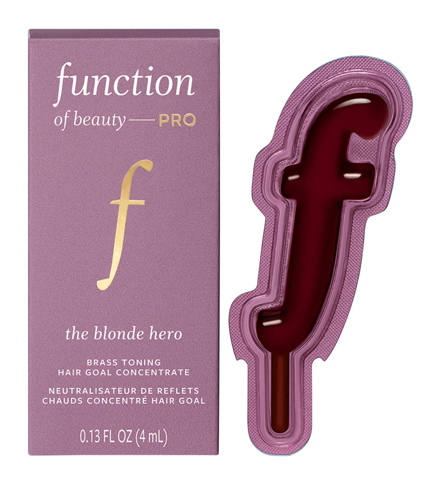 Shop Function of Beauty PRO The Blonde Hero Brass Color Toning Hair Goal Concentrate Mix-In - 0.13 oz / 4 mL - The Blonde Hero Brass Color Toning Concentrate Online - Best Price & International Shipping - Buy Online on GoSupps.com