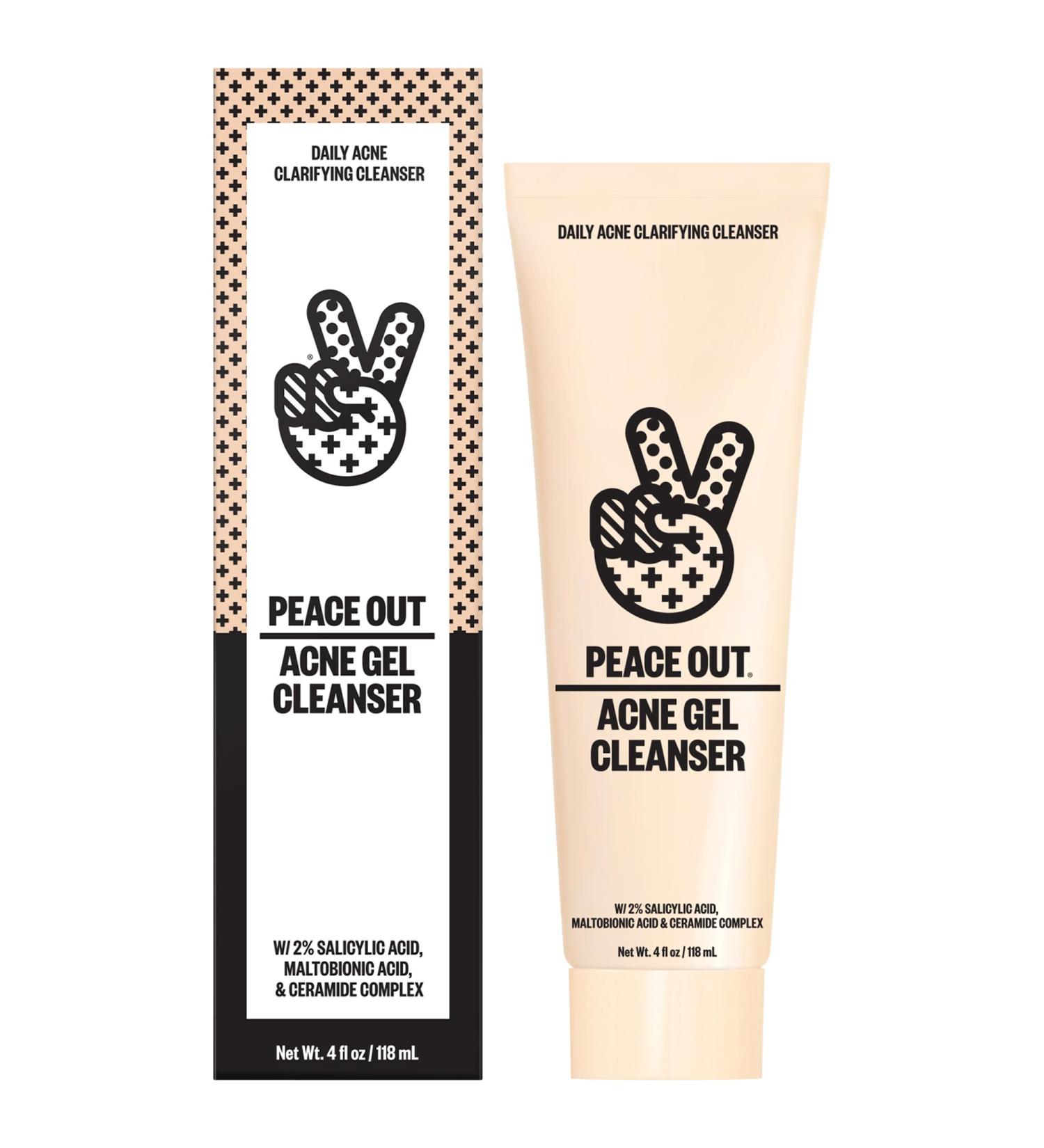 Shop Peace Out 2% Salicylic Acid Acne Gel Cleanser - 4 oz Online - Best Price & International Shipping - Buy Online on GoSupps.com