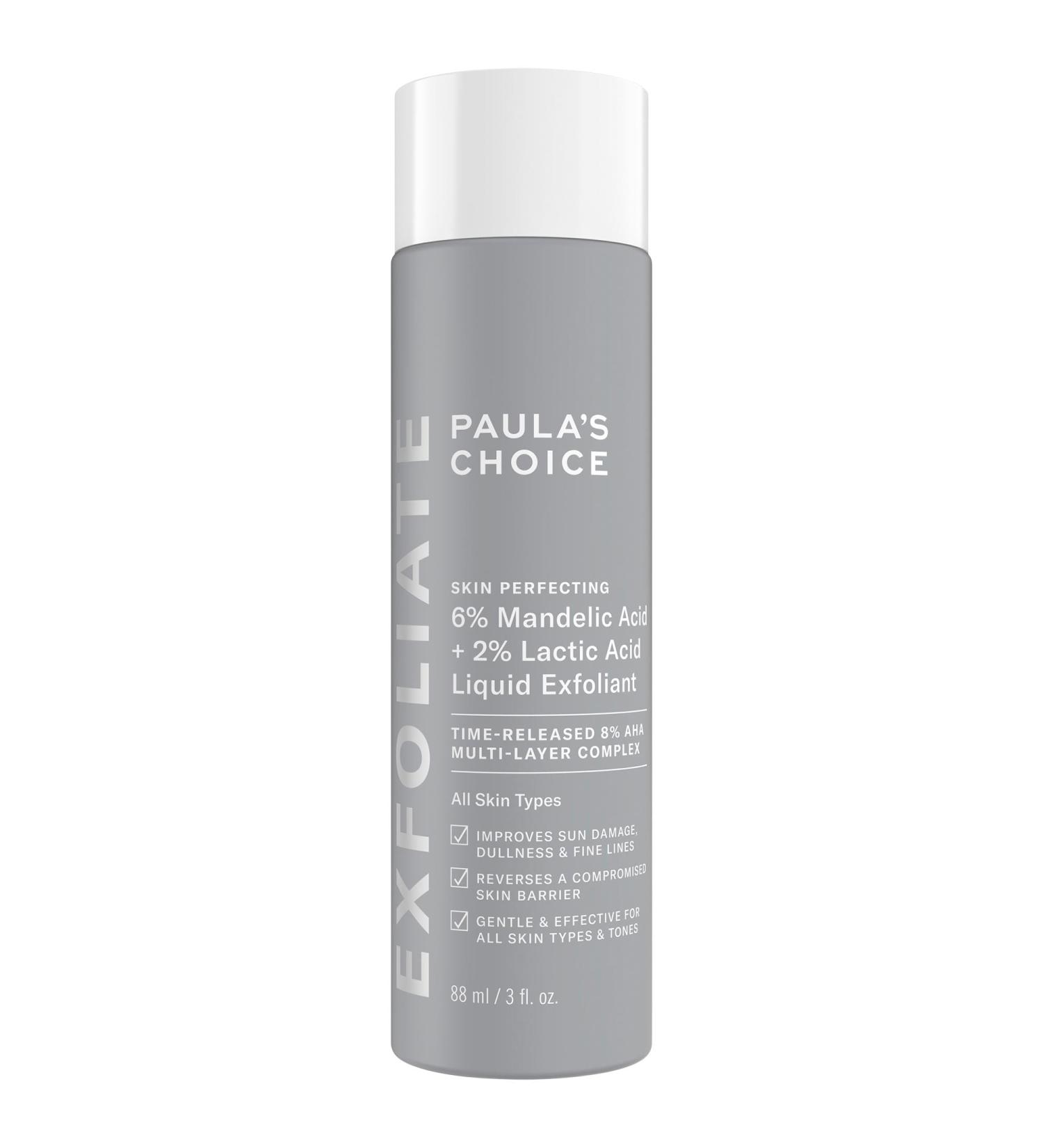 Shop Paula's Choice Skin Perfecting 6% Mandelic Acid + 2% Lactic Acid Liquid Exfoliant - 3 oz Online - Best Price & International Shipping - Buy Online on GoSupps.com