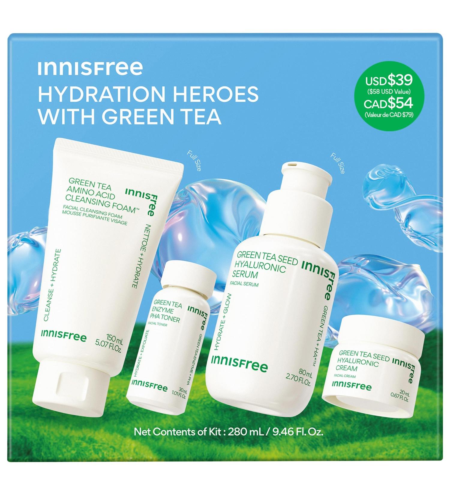 Shop innisfree Green Tea Hydration Heroes with Hyaluronic Acid Online - Best Price & International Shipping - Buy Online on GoSupps.com