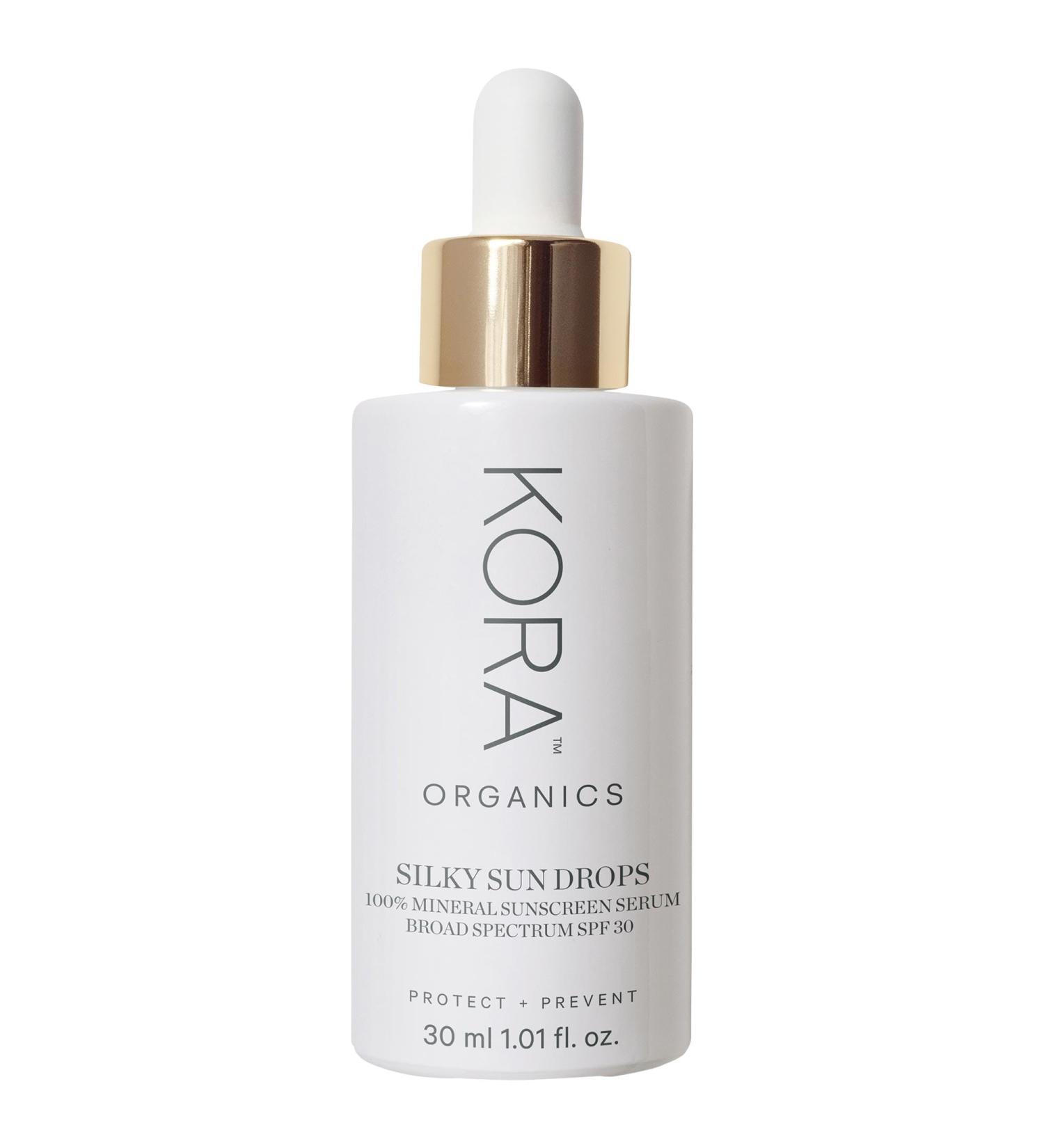 Shop KORA Organics Silky Sun Drops Organic Sunscreen Serum with SPF 30 for Skin Barrier Repair - 1 oz / 30 ml Online - Best Price & International Shipping - Buy Online on GoSupps.com