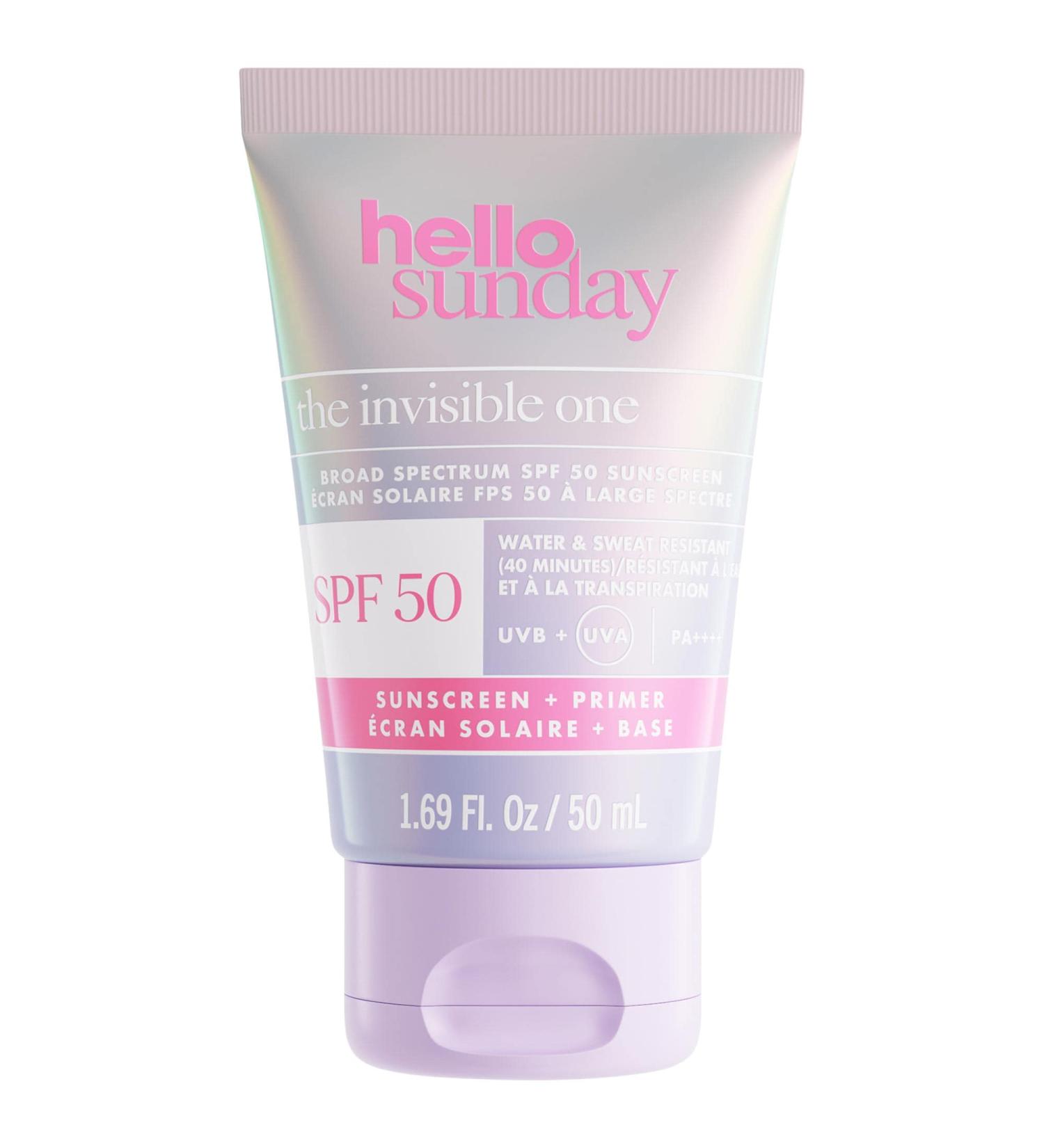 Shop Hello Sunday The Invisible One SPF 50 Hydrating Face Sunscreen + Primer with Hyaluronic Acid - 1.69 oz Online - Best Price & International Shipping - Buy Online on GoSupps.com